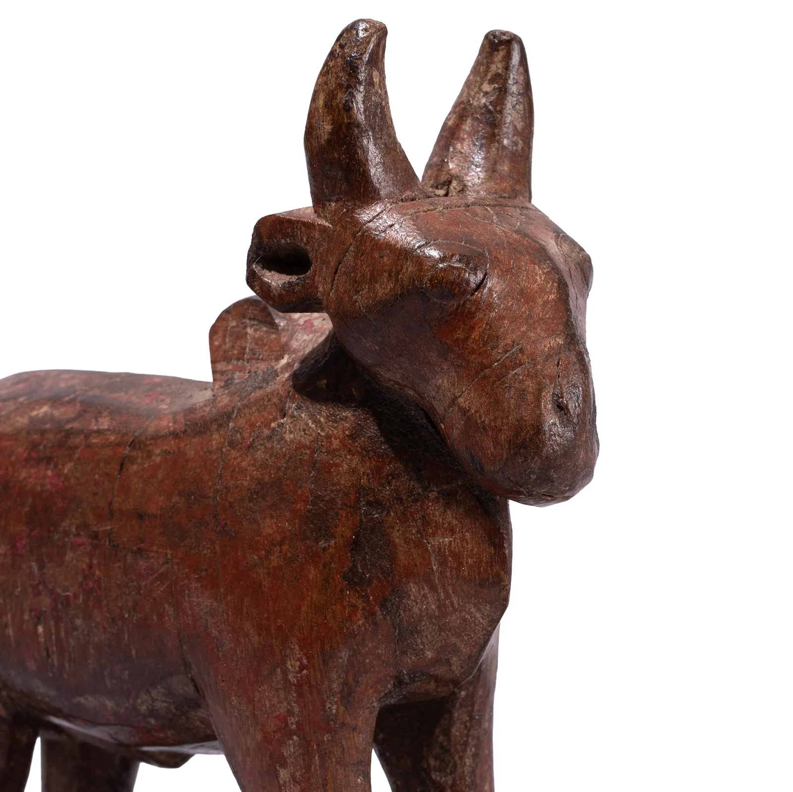 Teak Nandi Bull Toy From Andhra Pradesh - Ca 1950 - Image 3
