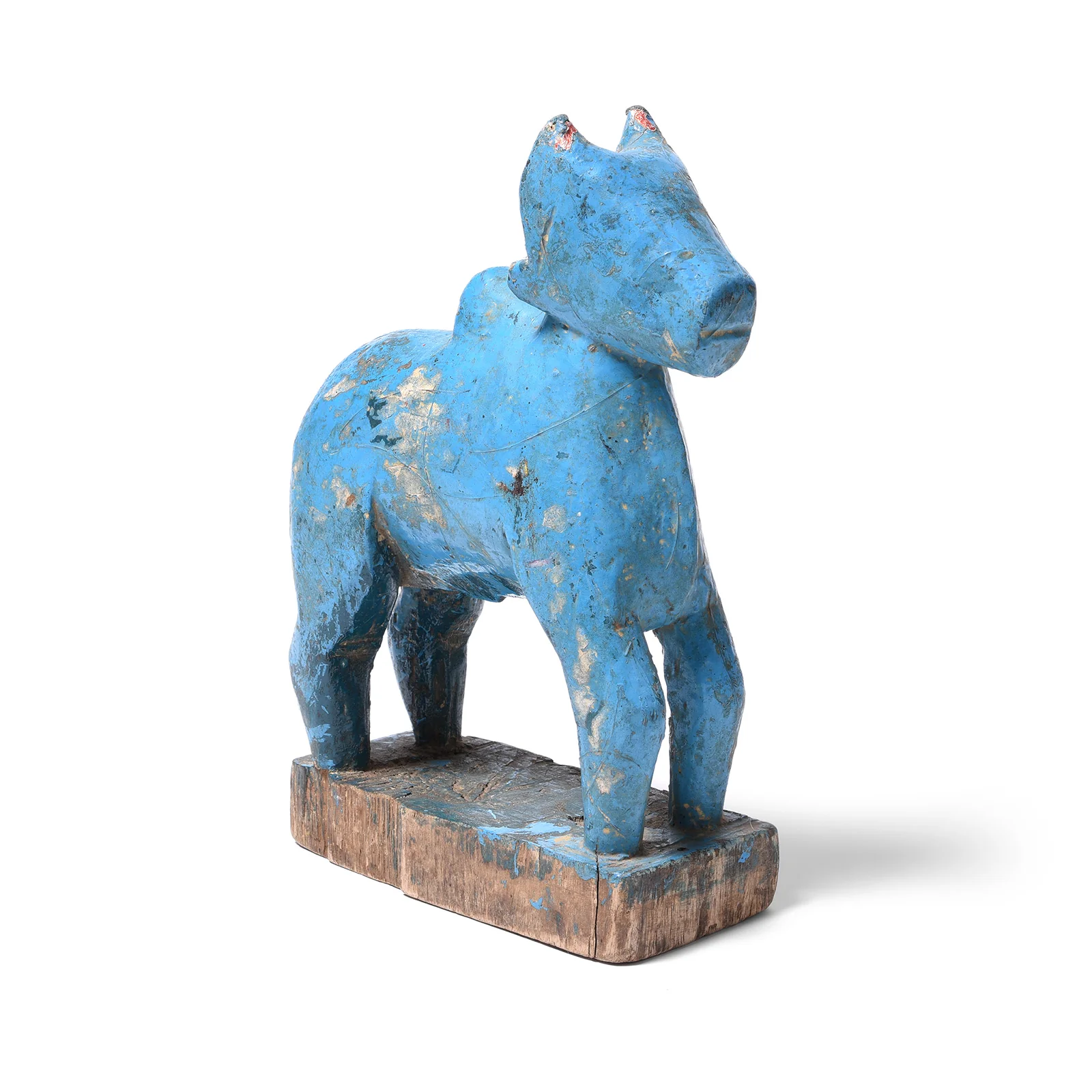 Painted Teak Nandi Bull Toy From Rajasthan - 19th Century - Image 3