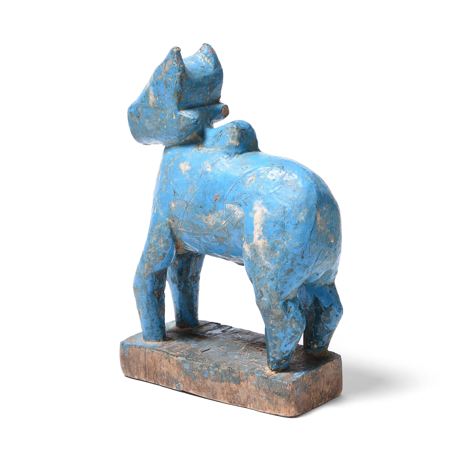 Painted Teak Nandi Bull Toy From Rajasthan - 19th Century - Image 4