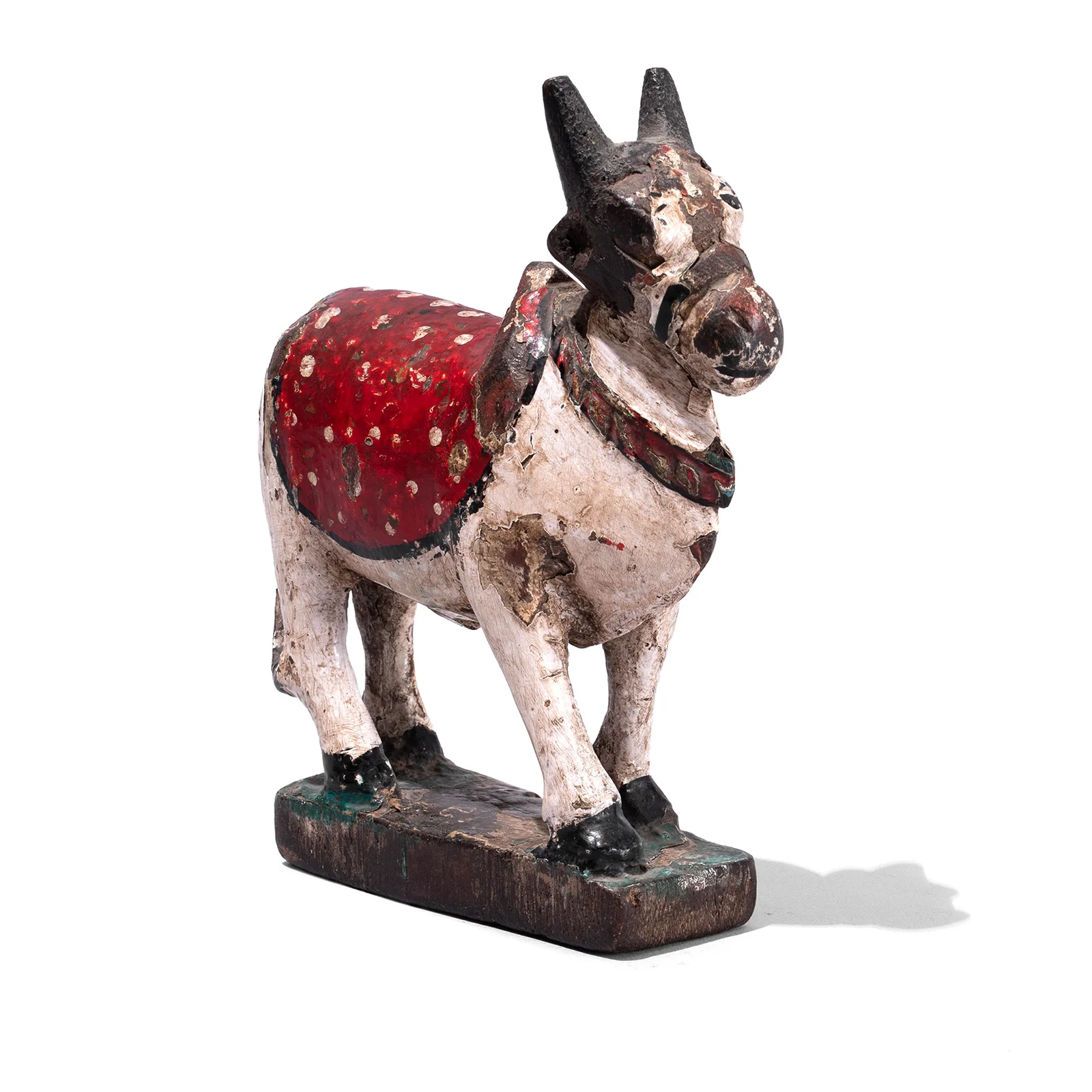 Painted Indian Nandi Bull Figurine - Ca 1920