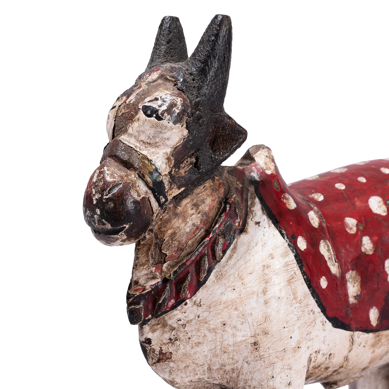 Painted Indian Nandi Bull Figurine - Ca 1920 - Image 3