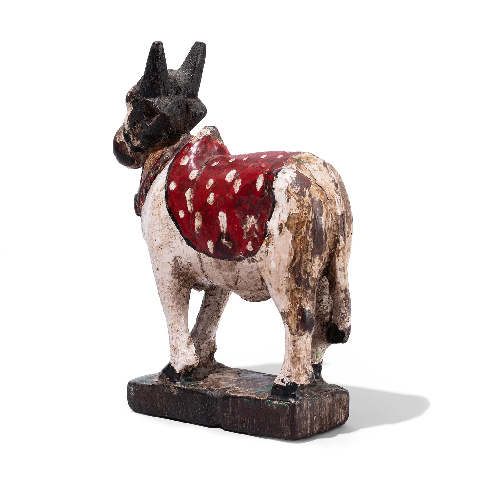 Painted Indian Nandi Bull Figurine - Ca 1920 - Image 5