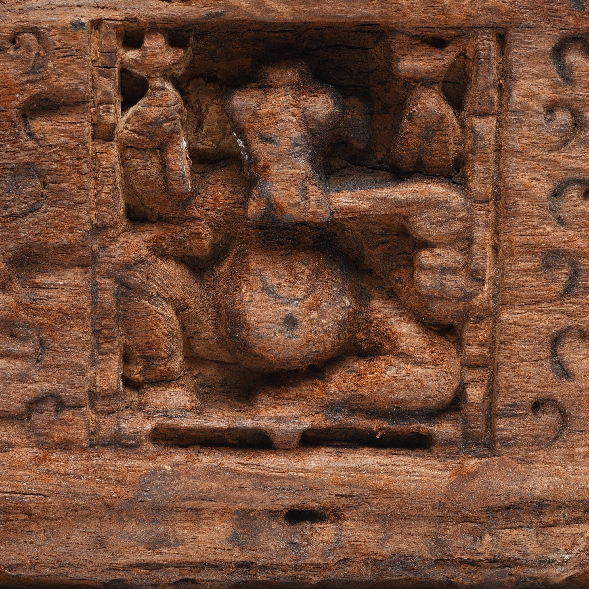 Carved Teak Panel Of Ganesh - 18thC - Image 2