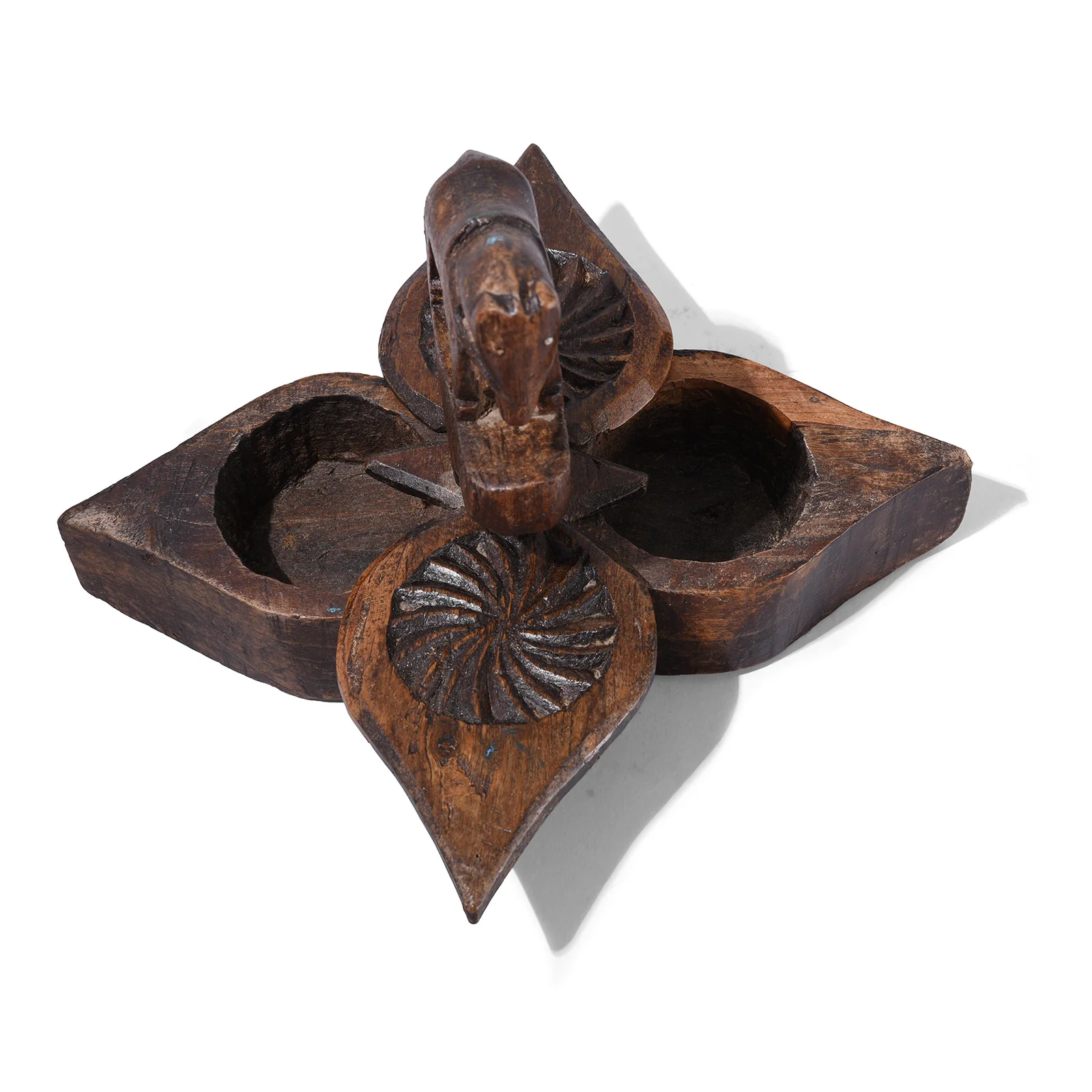 Carved Teak Tika Box From Banswara, Rajasthan - Ca 1900 - Image 3