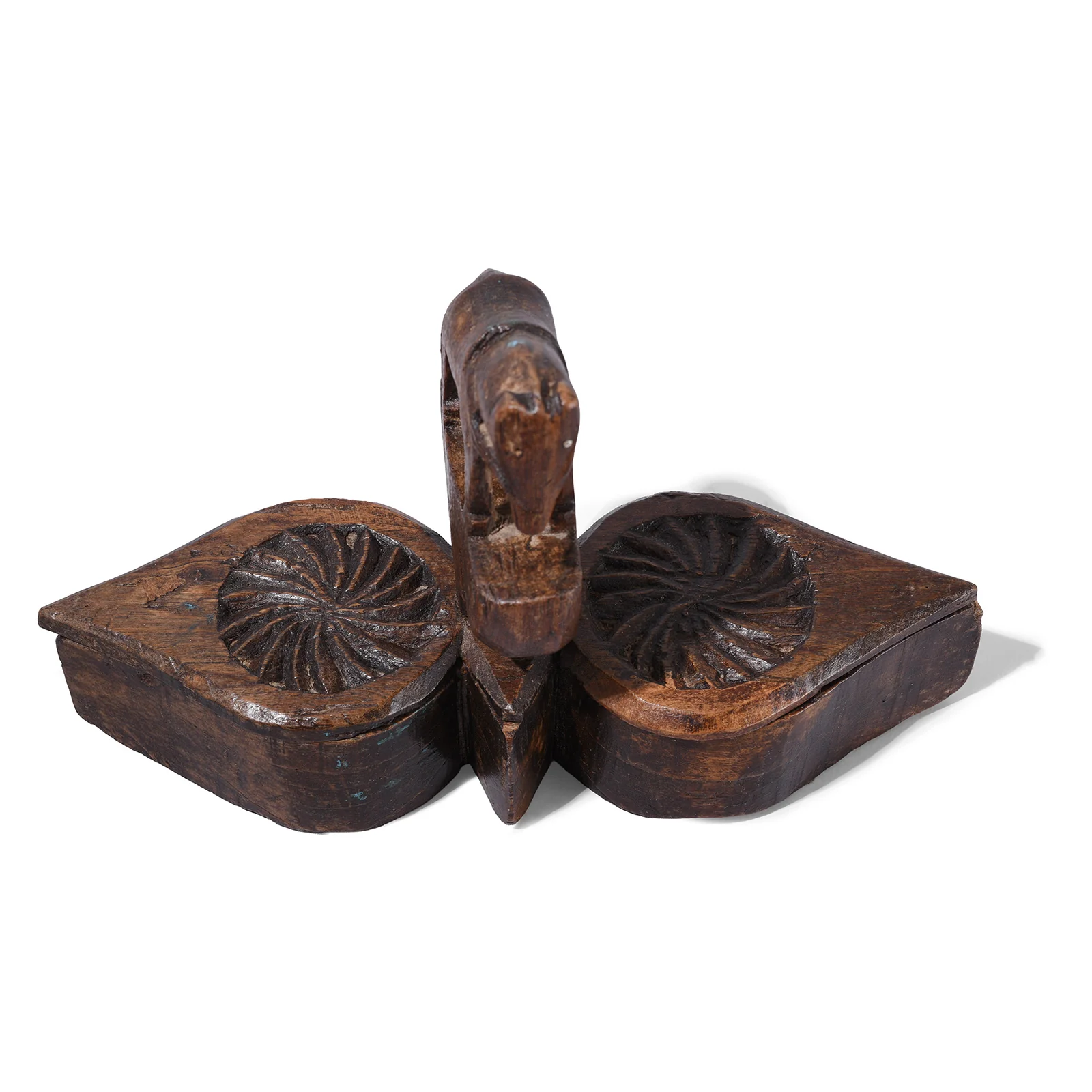 Carved Teak Tika Box From Banswara, Rajasthan - Ca 1900 - Image 4