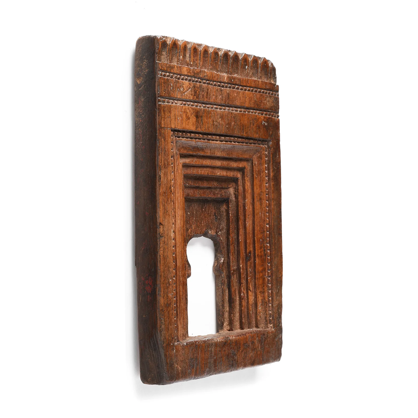 Carved Teak Votive Panel From Andhra Pradesh - Ca 1910 - Image 3