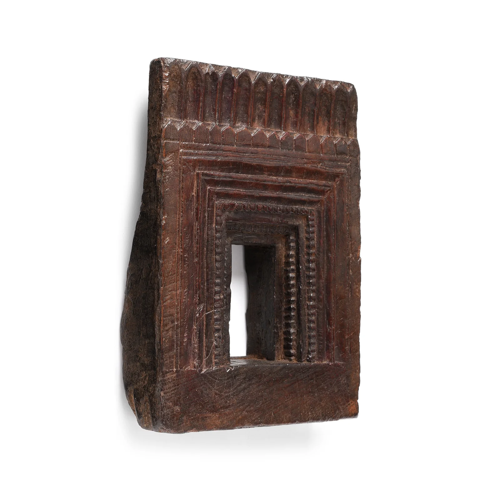 Carved Teak Votive Panel From Karnataka - Ca 1900 - Image 2