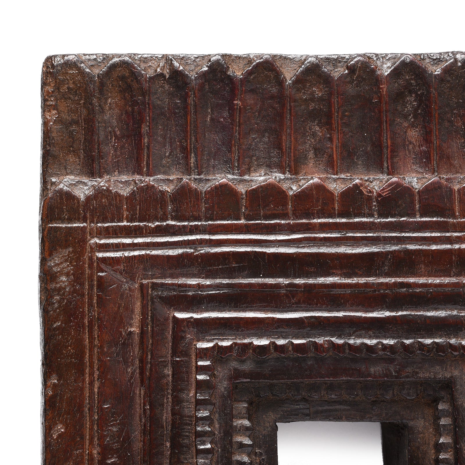 Carved Teak Votive Panel From Karnataka - Ca 1900 - Image 3