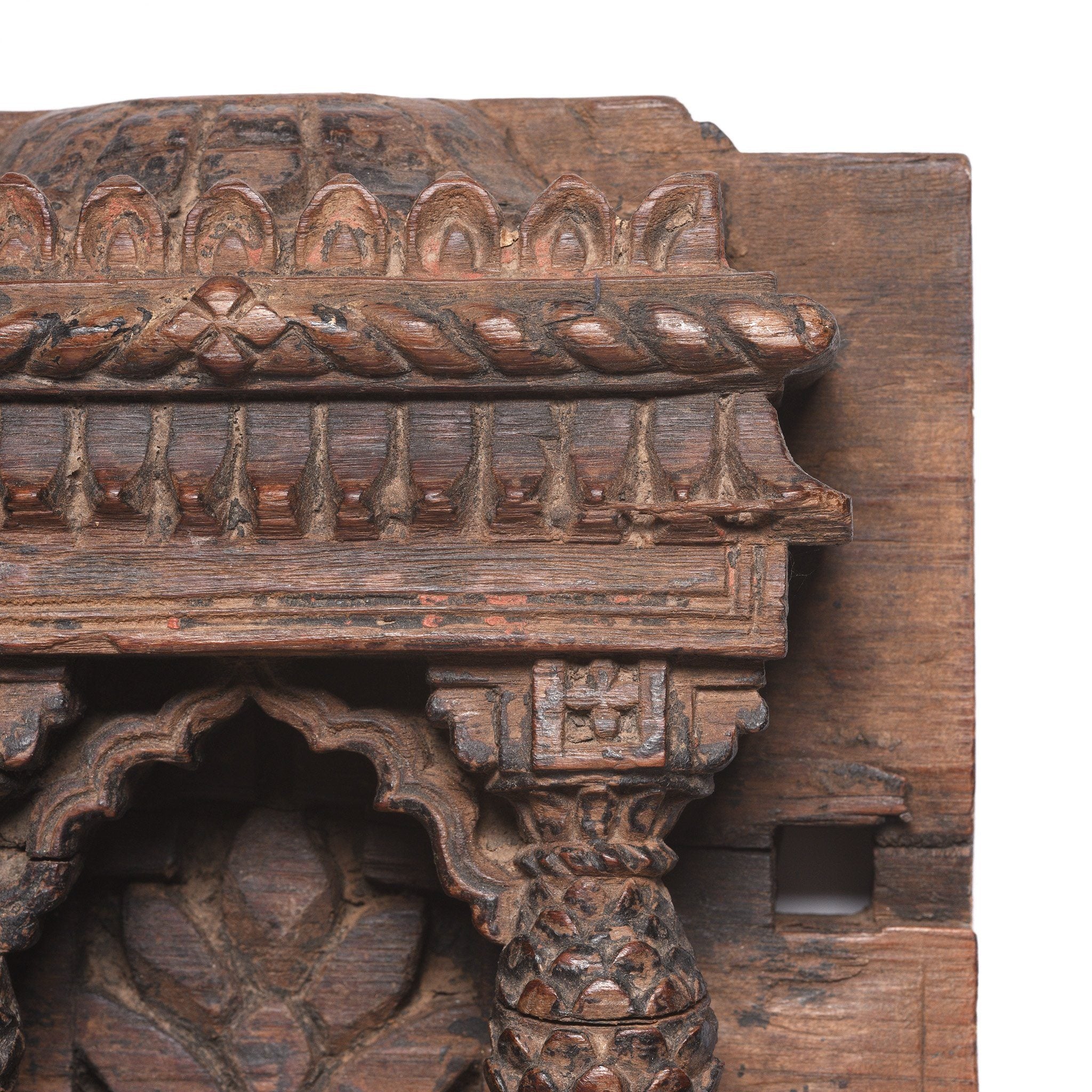 Carved Teak Votive Panel - 19thC - Image 4