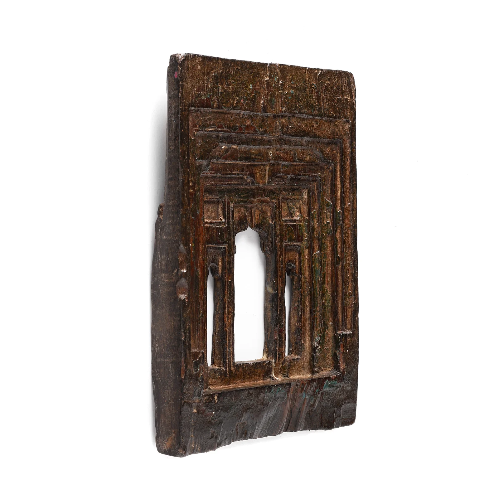 Carved Teak Votive Panel From Andhra Pradesh - Ca 1900 - Image 3