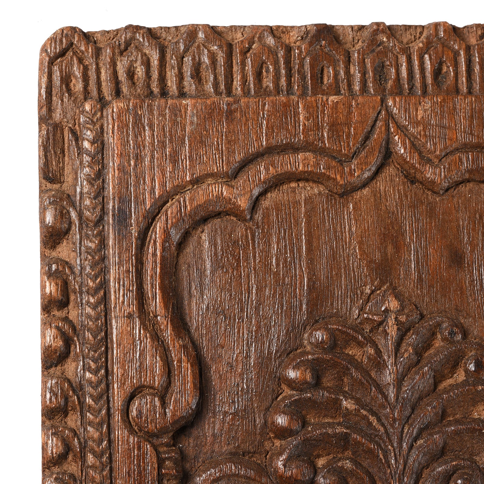 Carved Teak Votive Panel From Andra Pradesh - Ca 1920's - Image 2