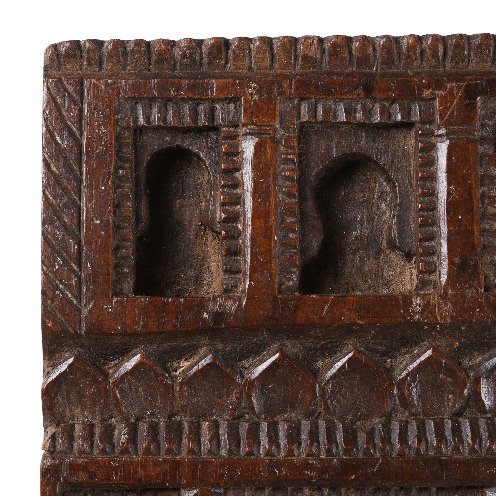 Carved Teak Votive Panel From Andhra Pradesh - Ca 1920 - Image 3