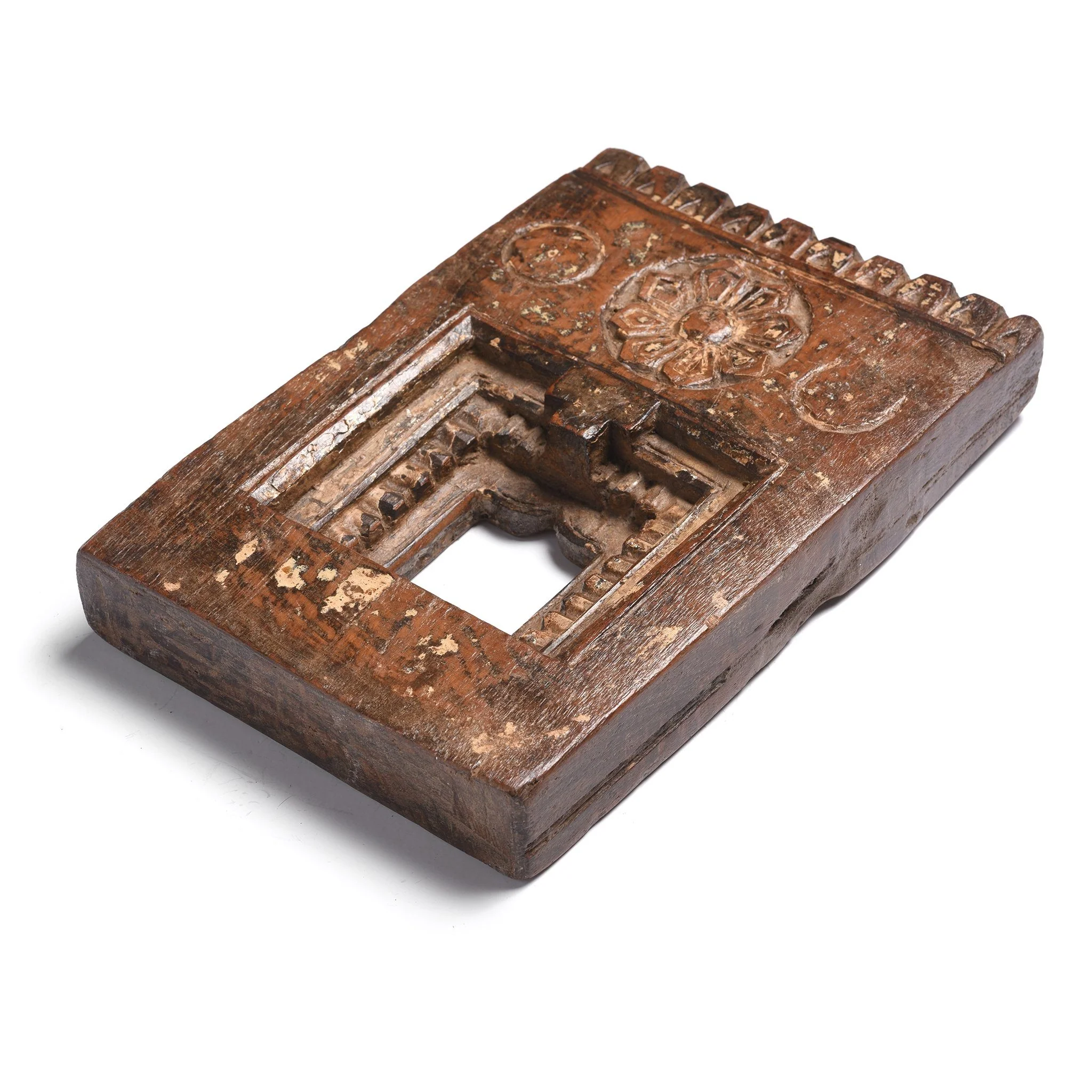 Carved Teak Votive Panel from Andra Pradesh - 19thC - Image 2