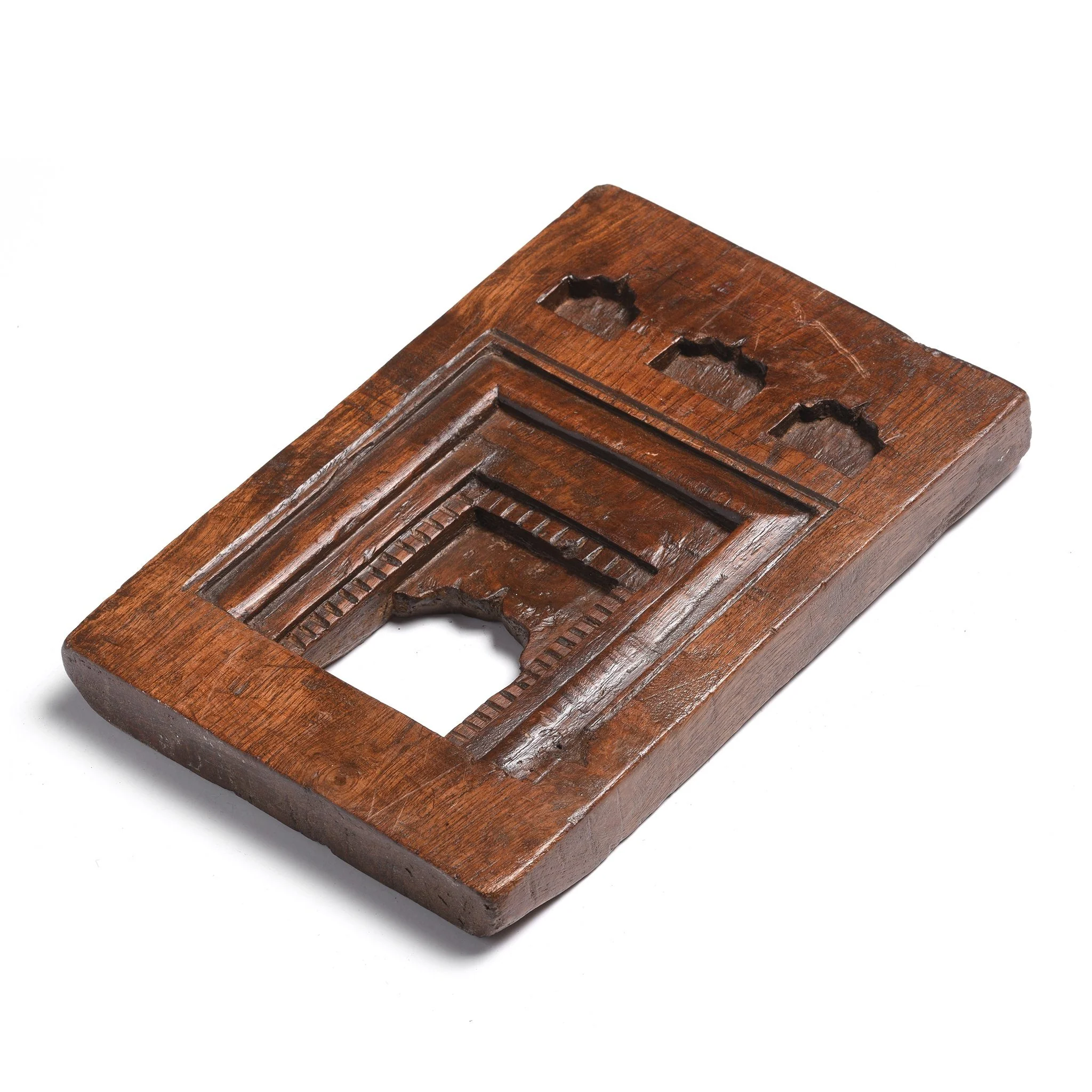 Carved Teak Votive Panel from Andra Pradesh - 19thC - Image 3