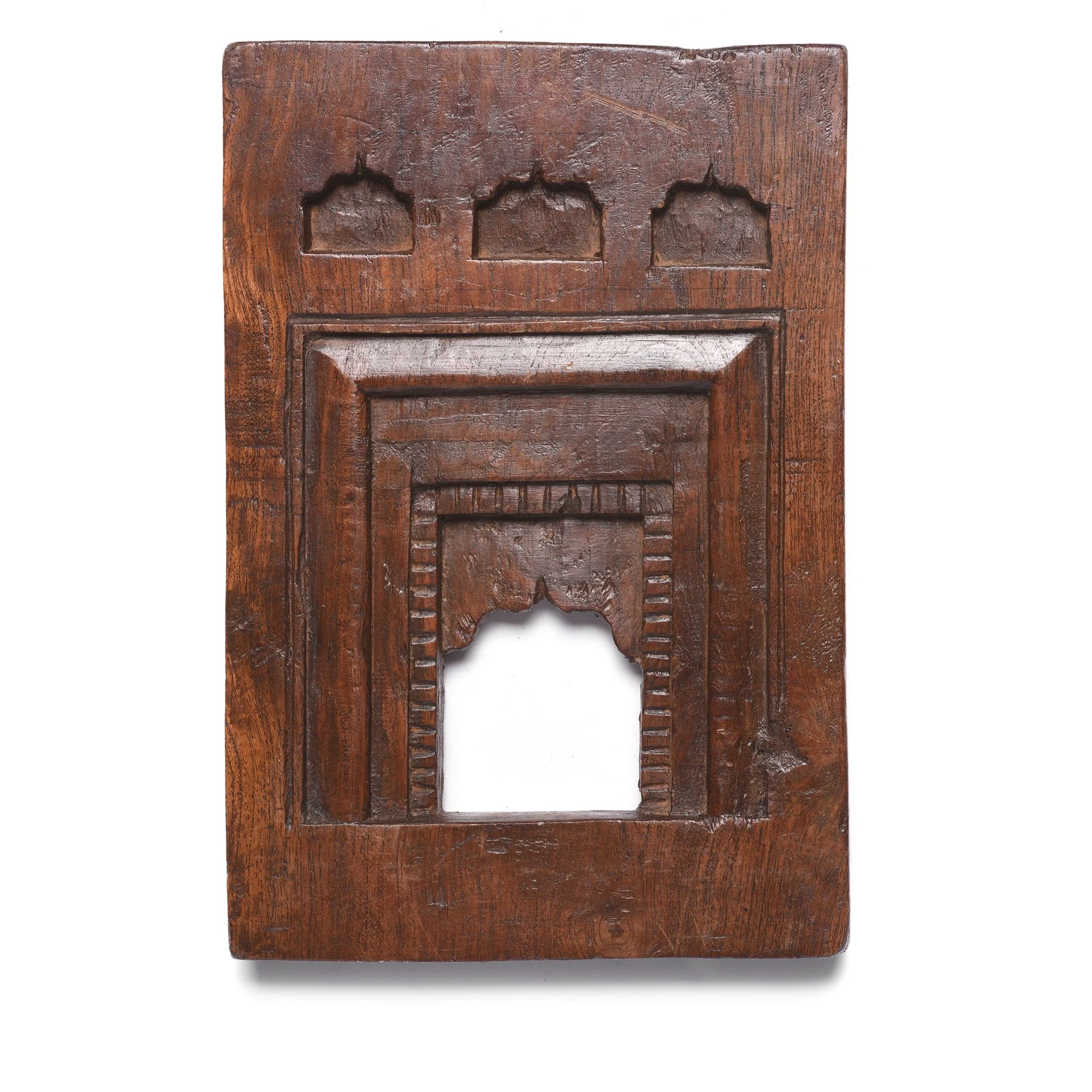 Carved Teak Votive Panel from Andra Pradesh - 19thC - Image 4