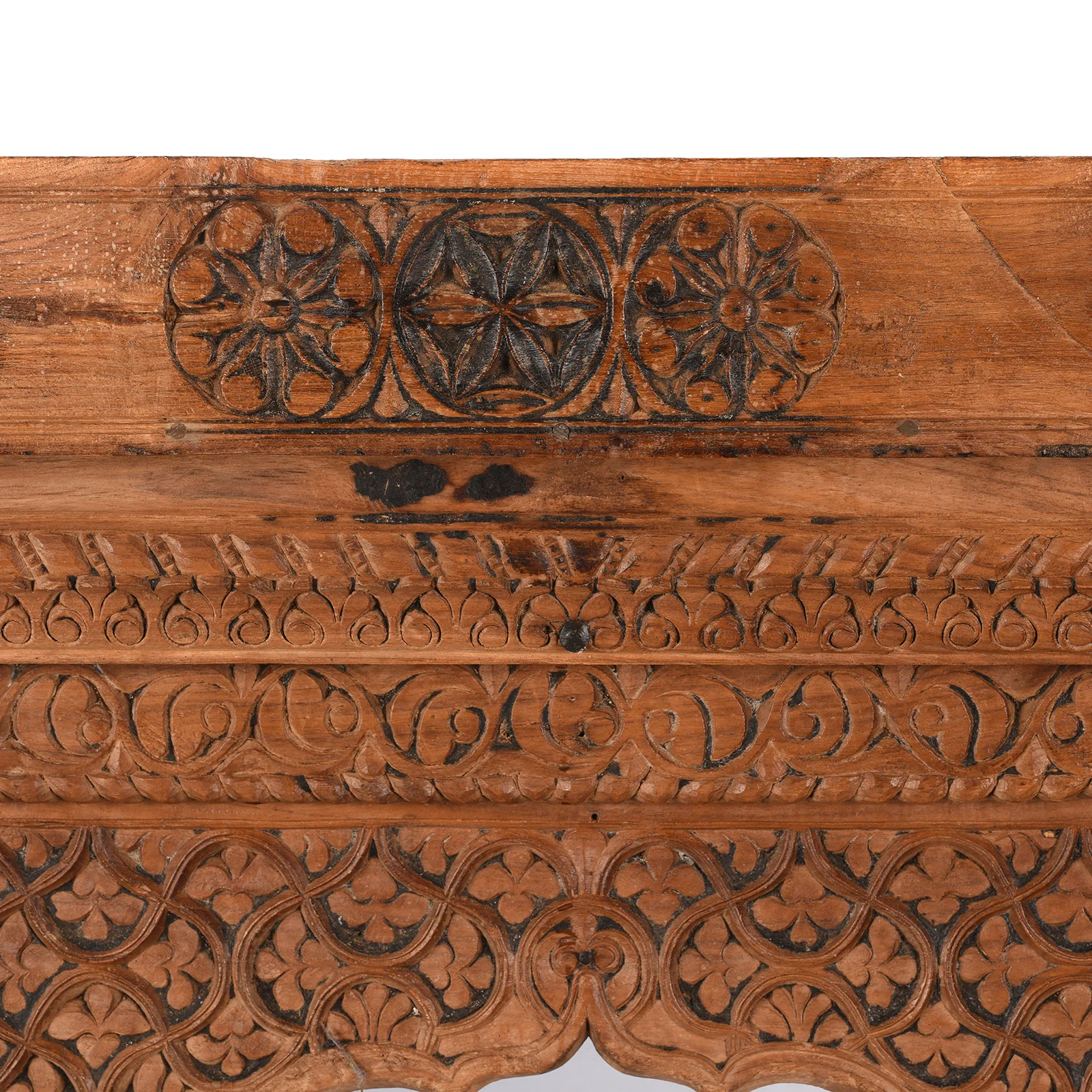 Carved Teak Window Mirror From Maharashtra - 19th Century - Image 3