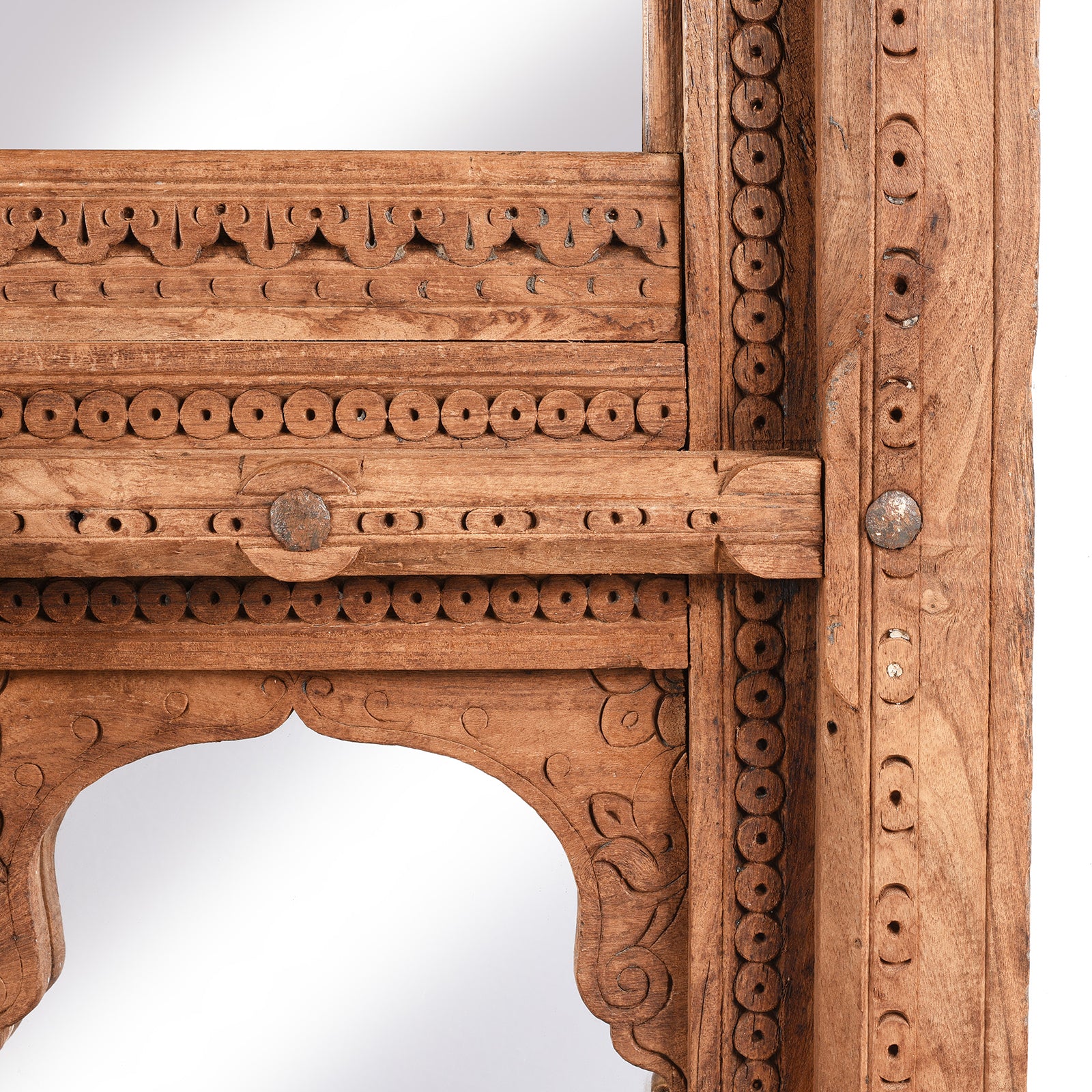 Carved Teak  Window Mirror From Nagaur - 19th Century - Image 7