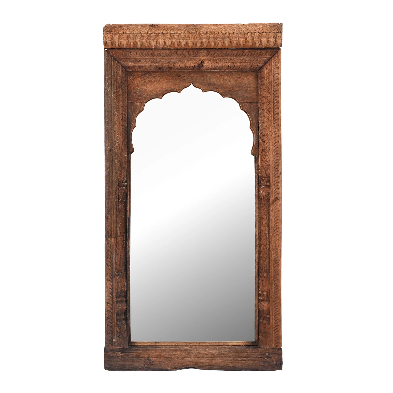 Teak Indian Window Mirror From Uttar Pradesh - Early 19th Century - Image 2