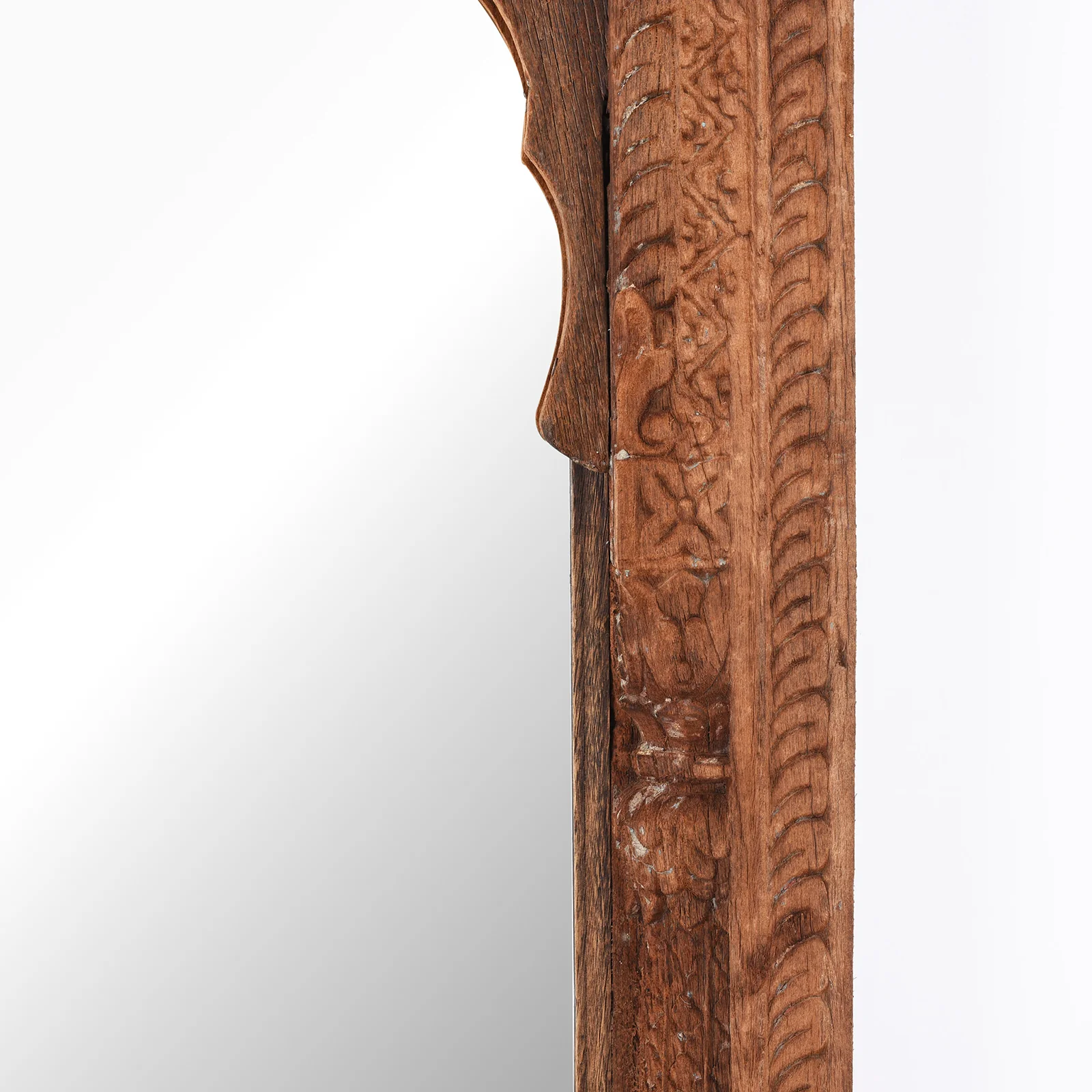 Teak Indian Window Mirror From Uttar Pradesh - Early 19th Century - Image 5