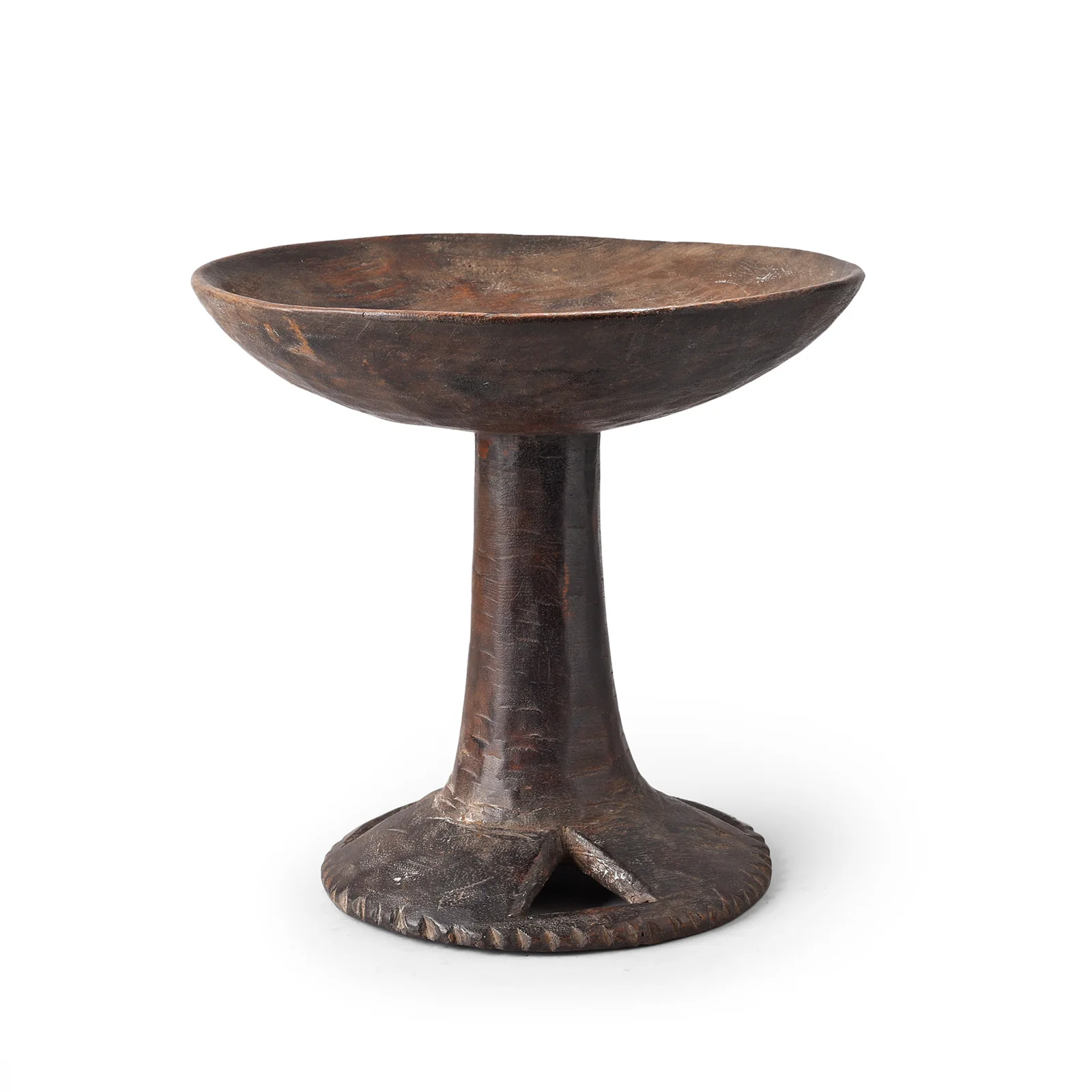 Carved Tribal Food Bowl From Nagaland - Ca 1920 - Image 4