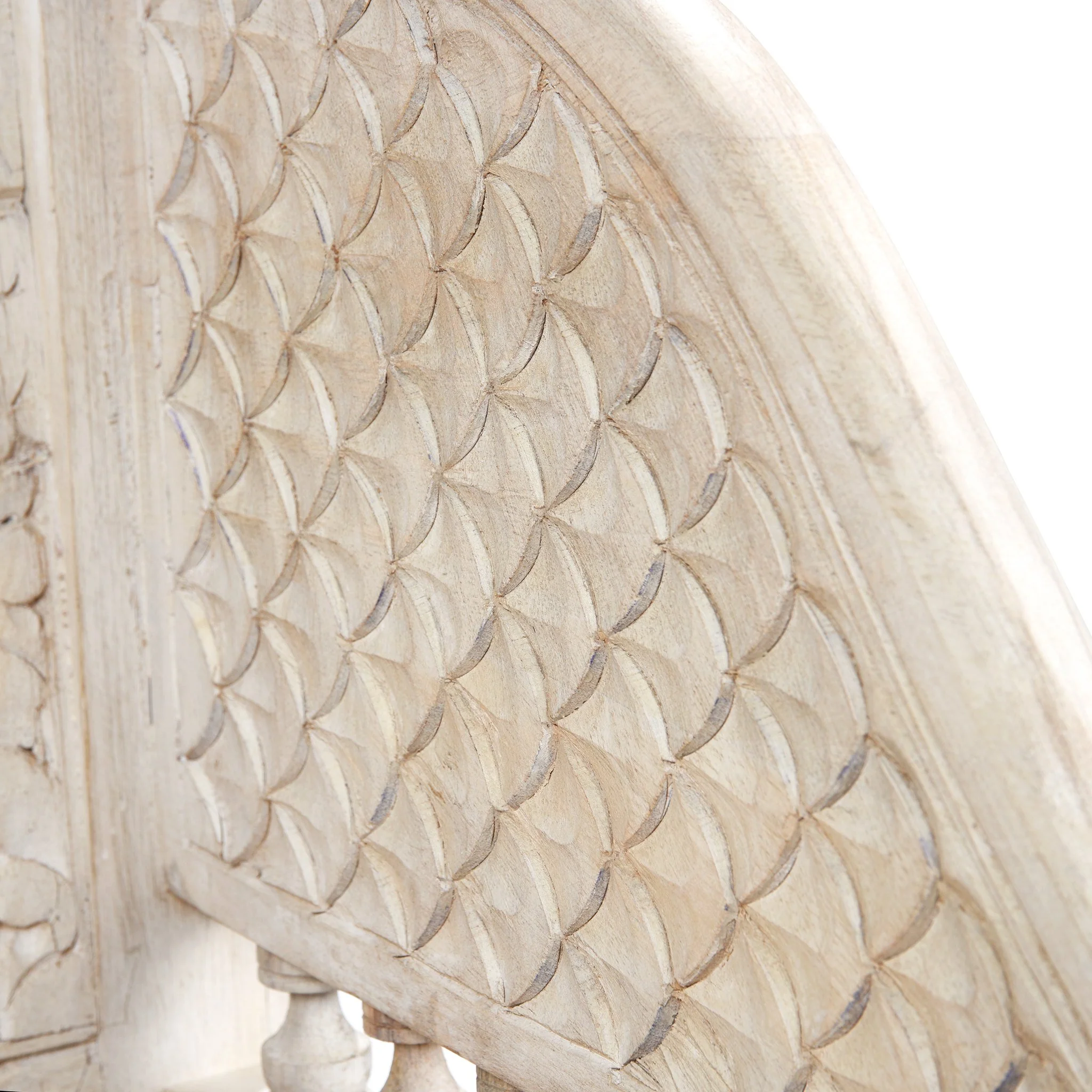 Carved & Limed Mango Wood Daybed - Image 5