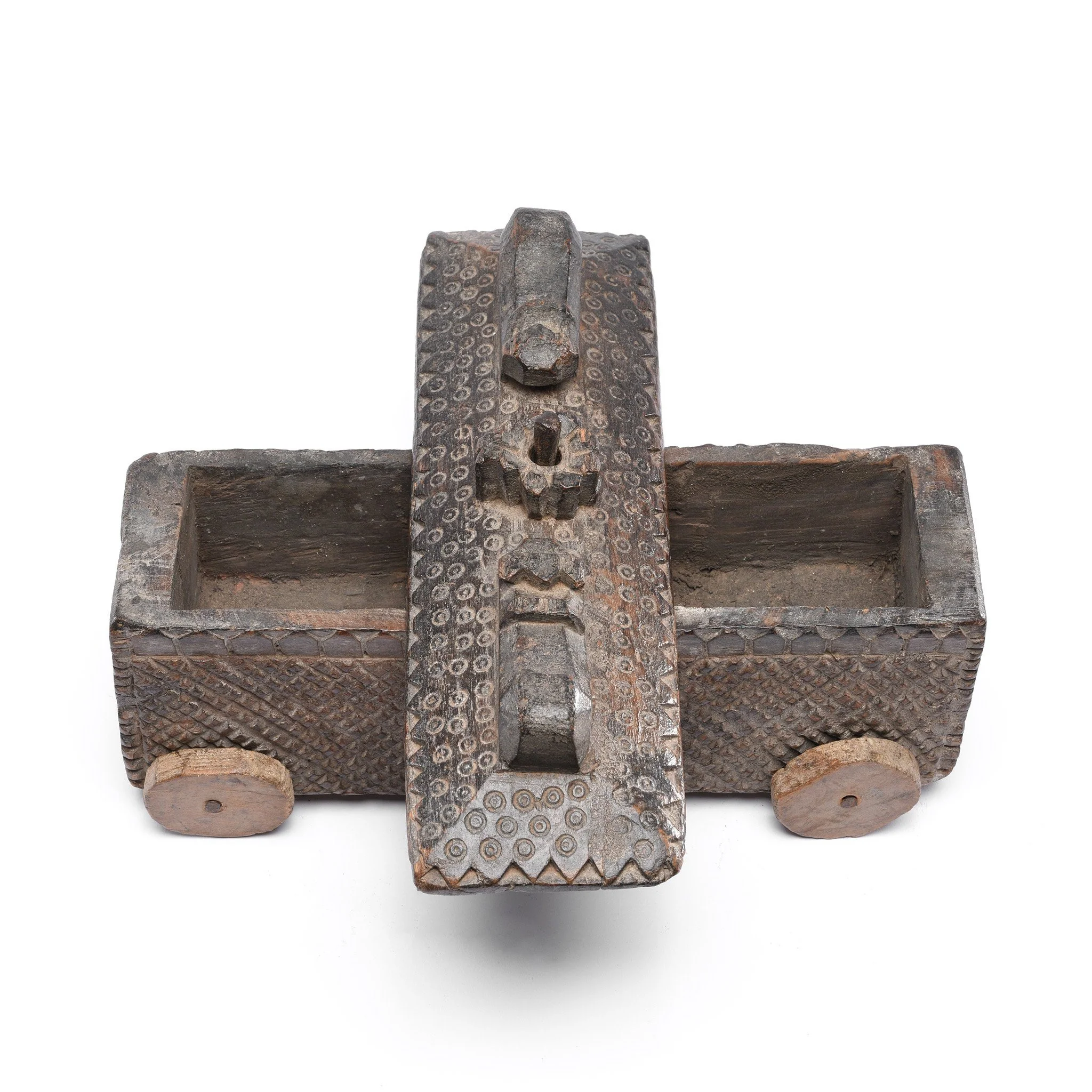 Carved Wood Masala Box From Andra Pradesh - Ca 100 Yrs - Image 3