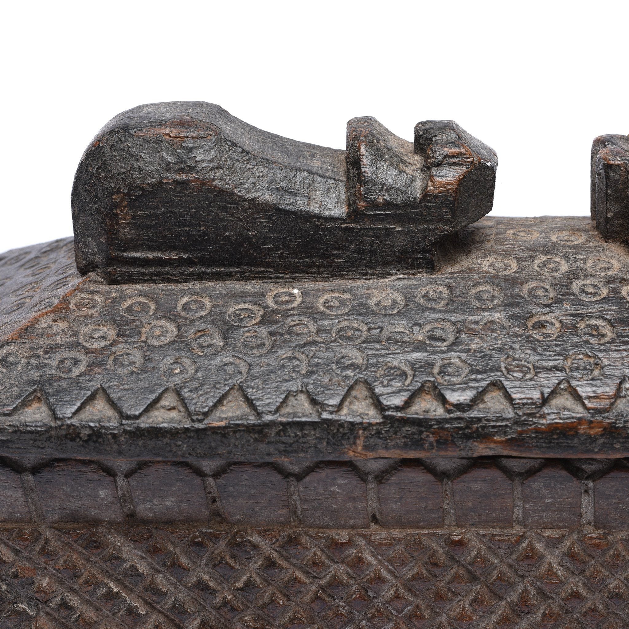 Carved Wood Masala Box From Andra Pradesh - Ca 100 Yrs - Image 5