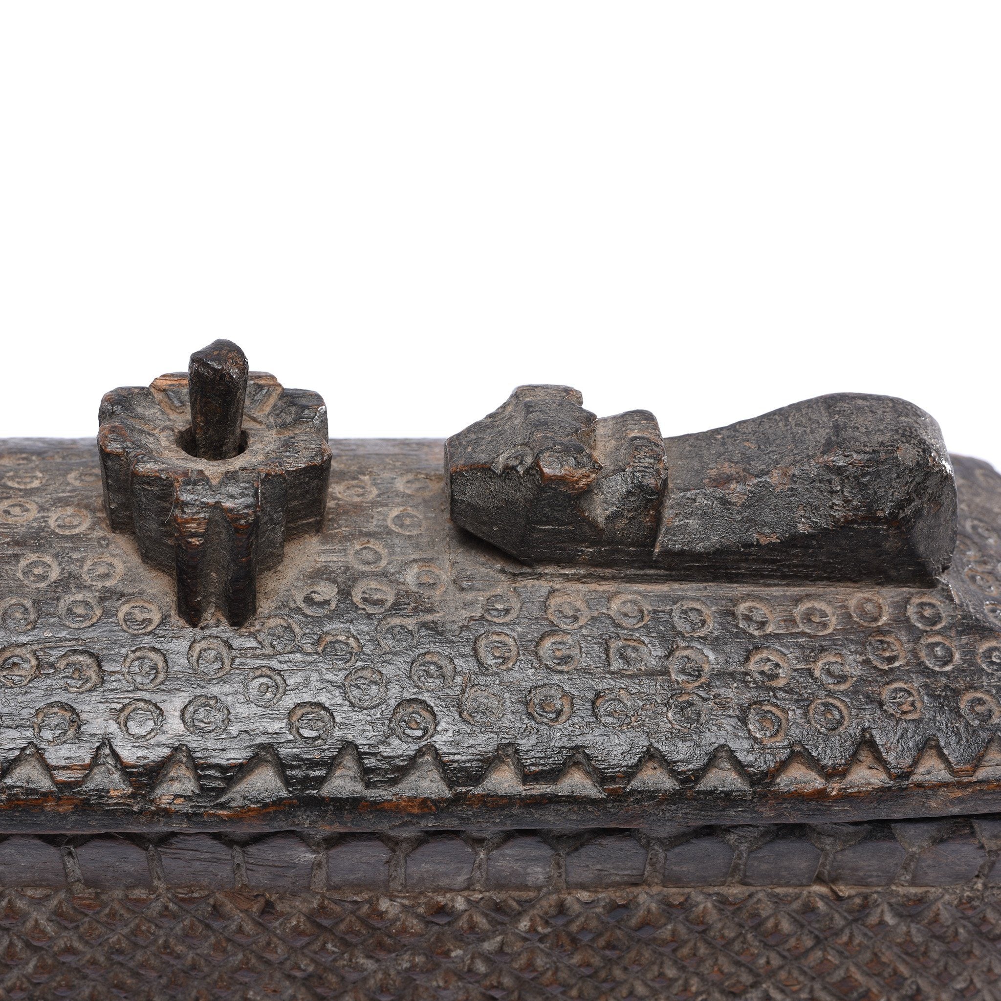 Carved Wood Masala Box From Andra Pradesh - Ca 100 Yrs - Image 6