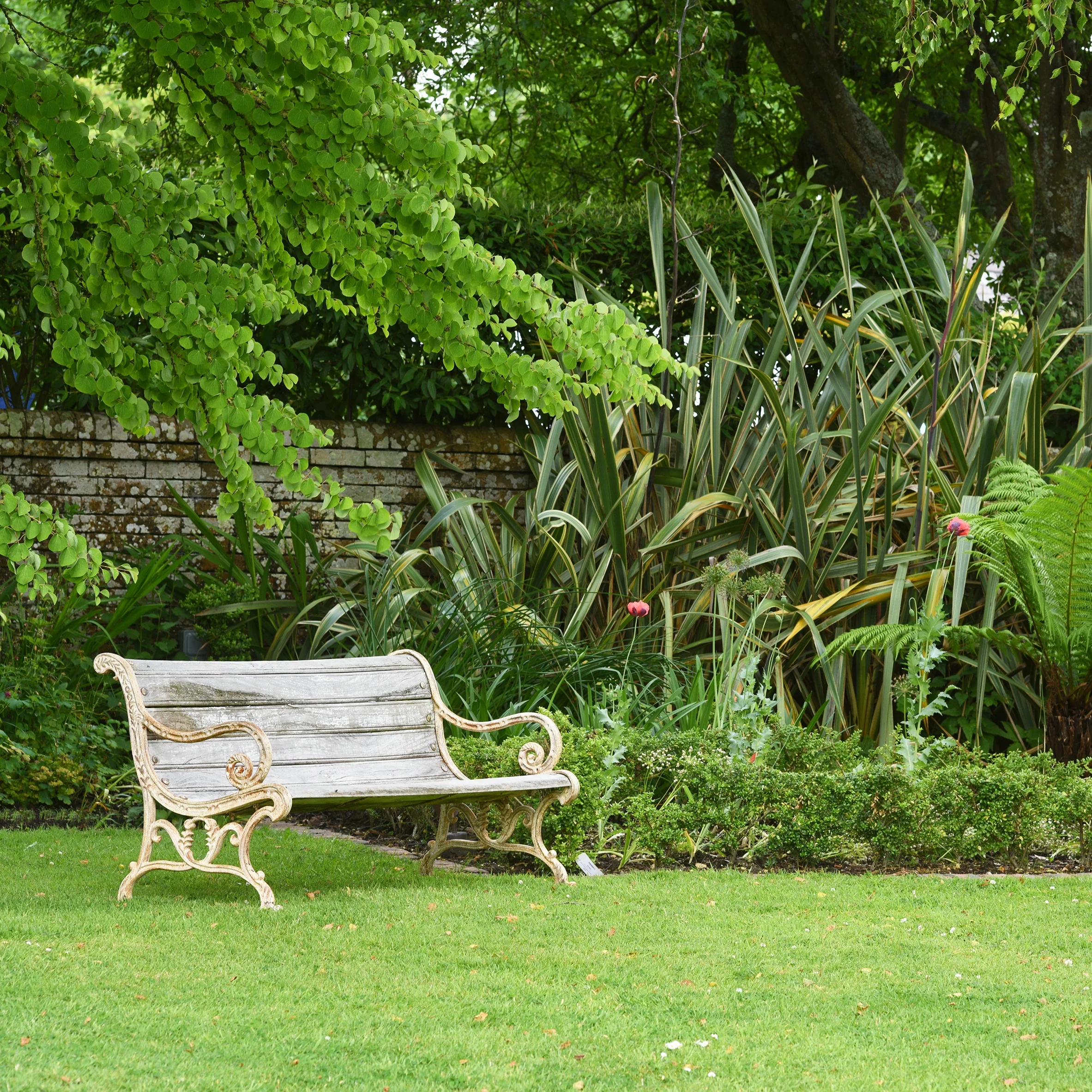 Cast Iron And Slatted Teak Bench - Ca 1900 - Image 3