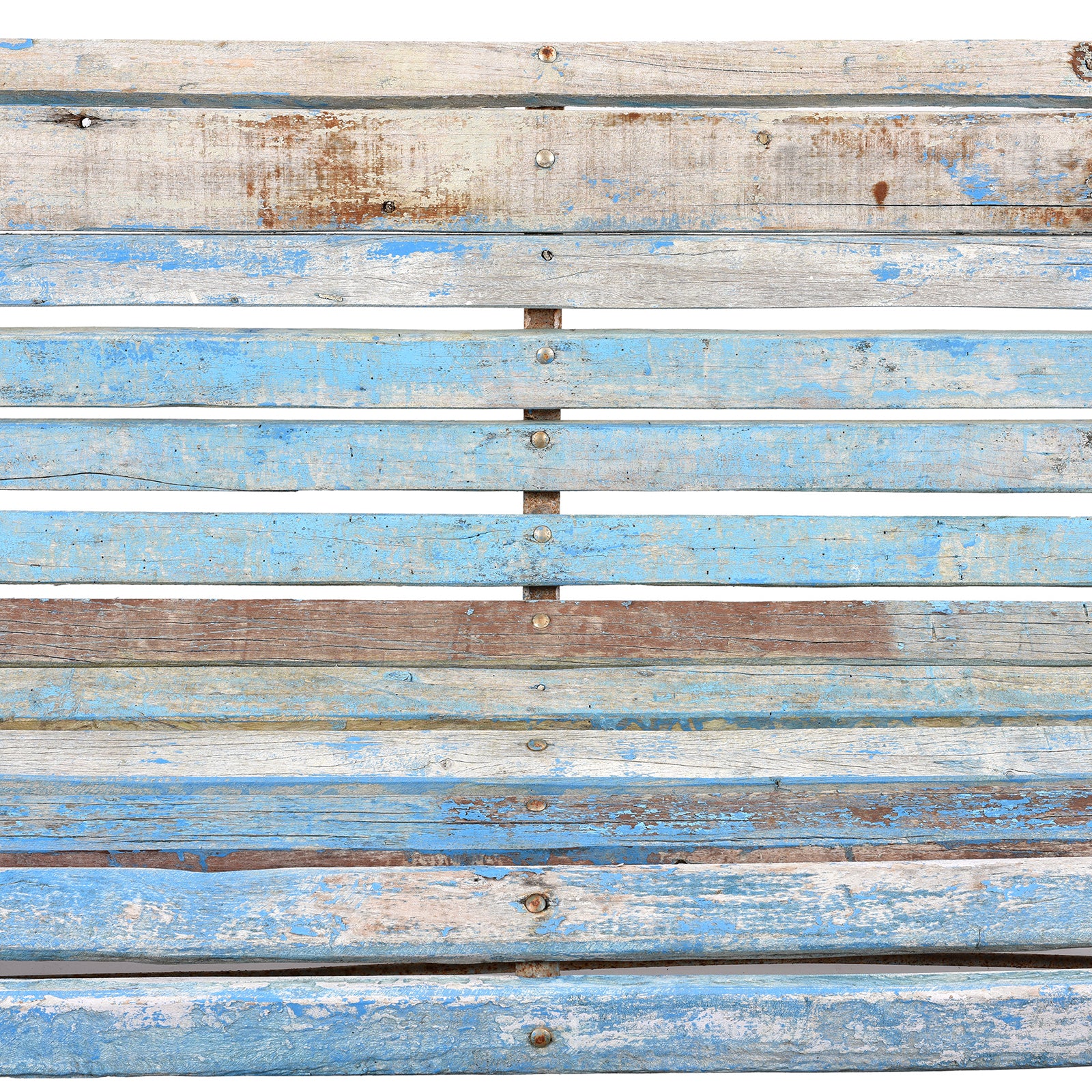 Blue Cast Iron Garden Bench - 1930 - Image 8