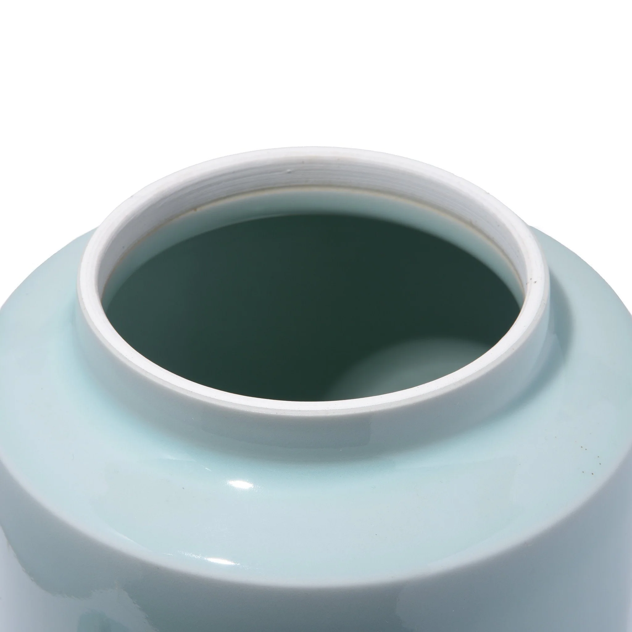 Celadon Glaze Porcelain Tea Caddy - Image 2