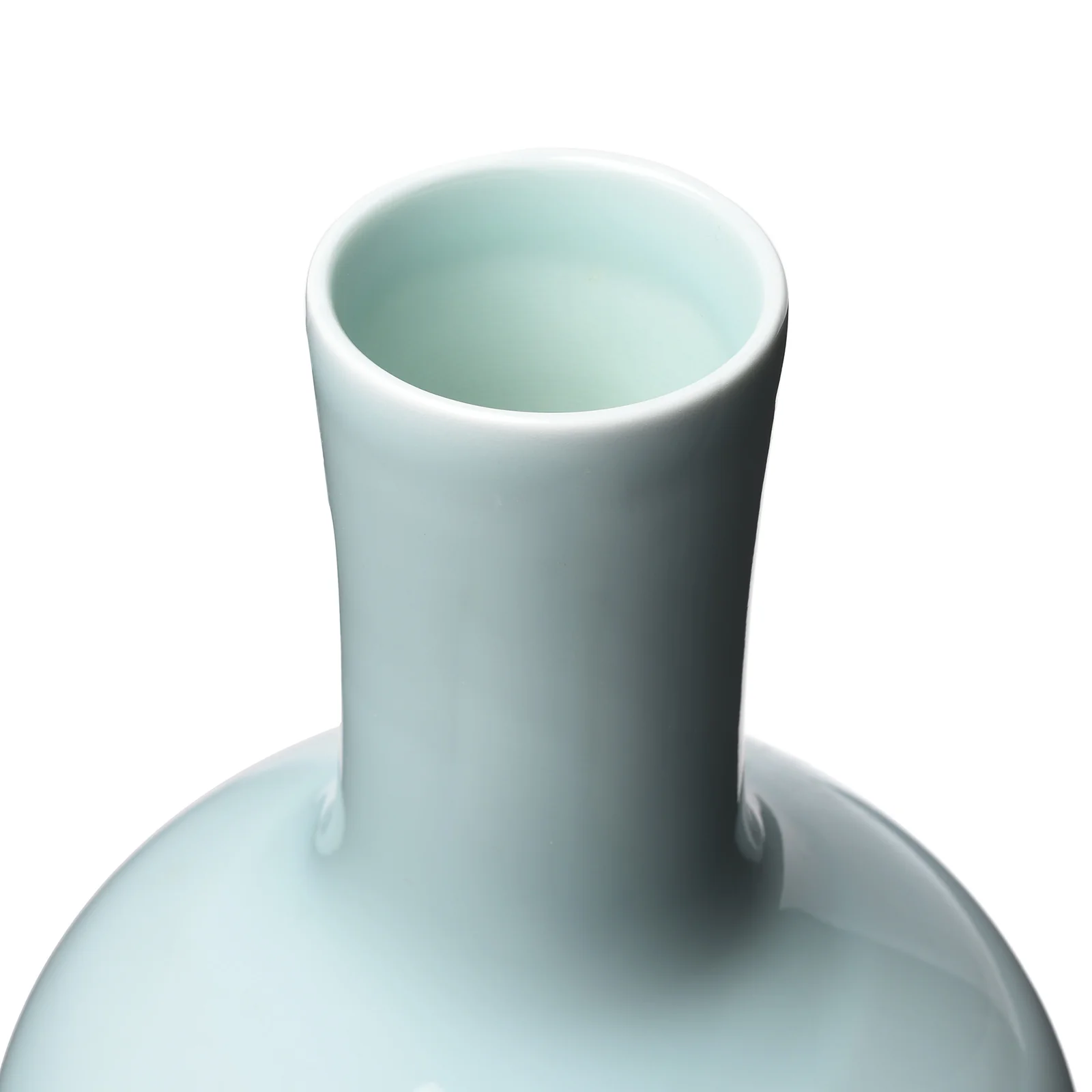 Celadon Glaze Porcelain Bottle Vase - Image 2
