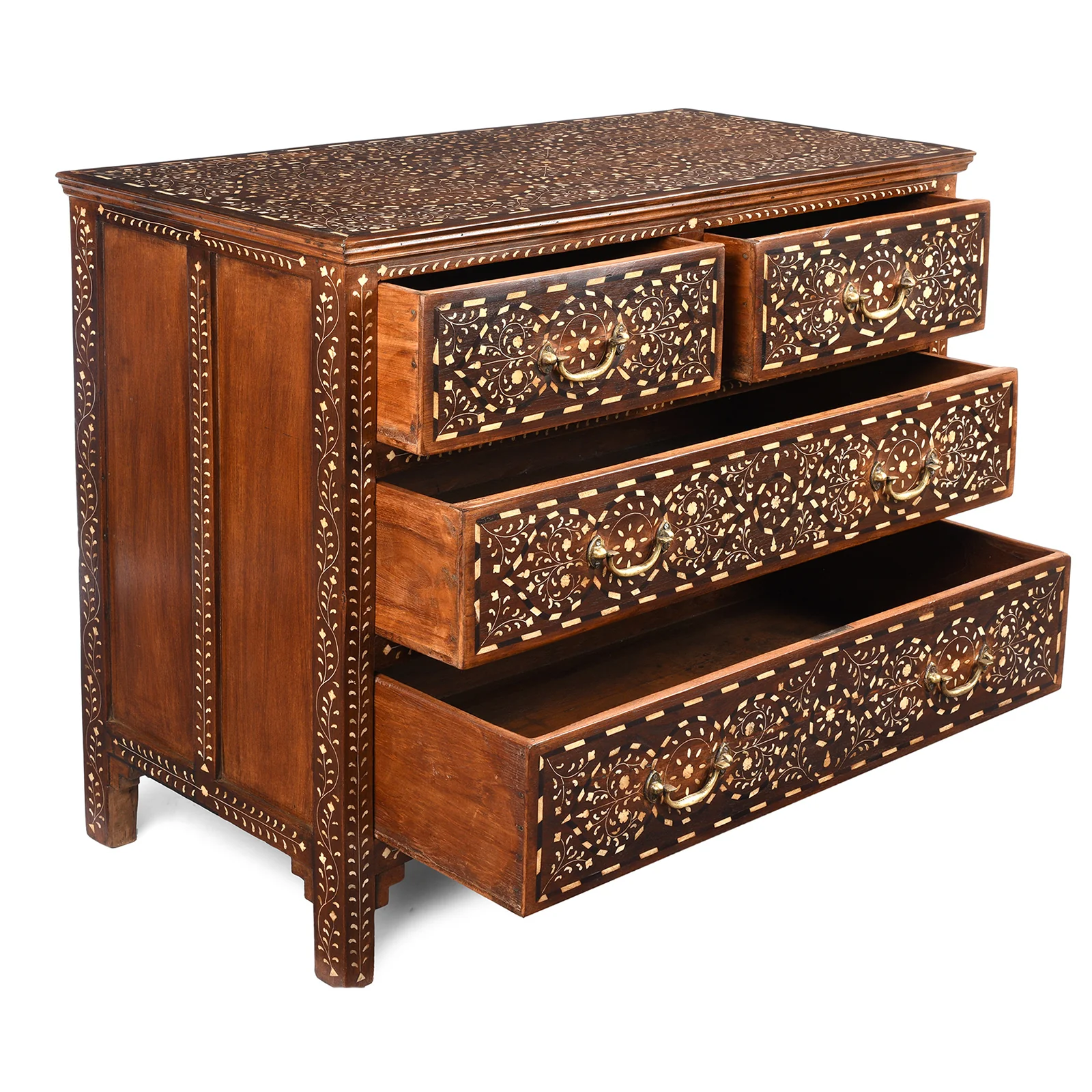 Bone Inlay Chest Of Drawers - Ca 1920 - Image 5