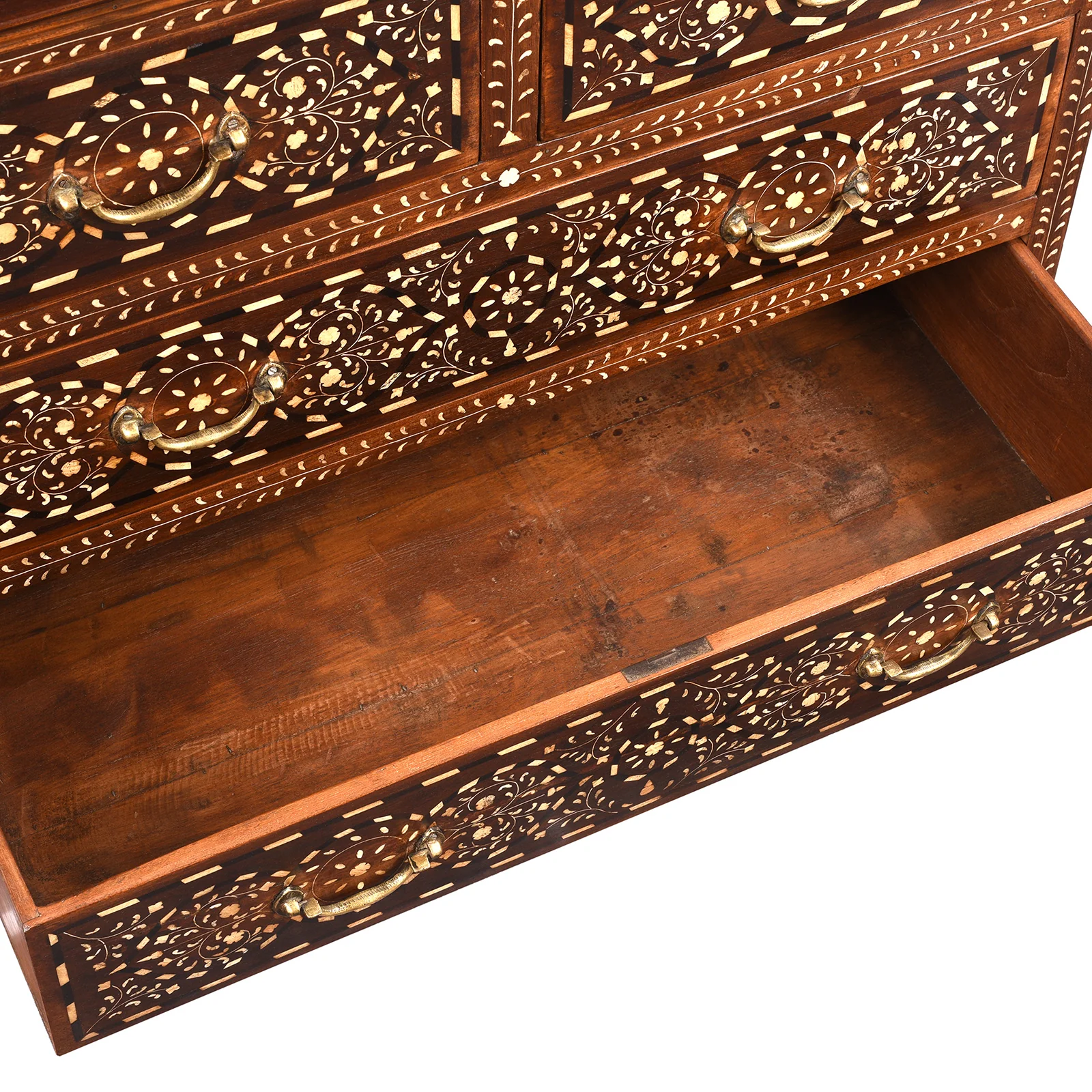 Bone Inlay Chest Of Drawers - Ca 1920 - Image 7