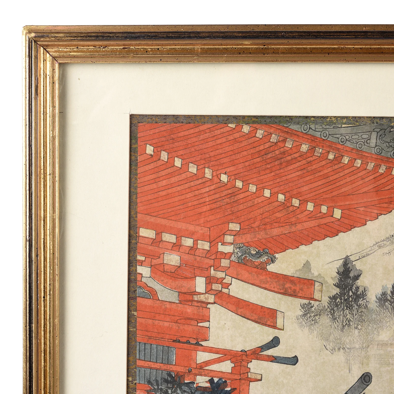 'Visit Of The Prince At Nikko Shrine' Original Woodblock Print by Toyohara Chikanobu - Ca 1897 - Image 7