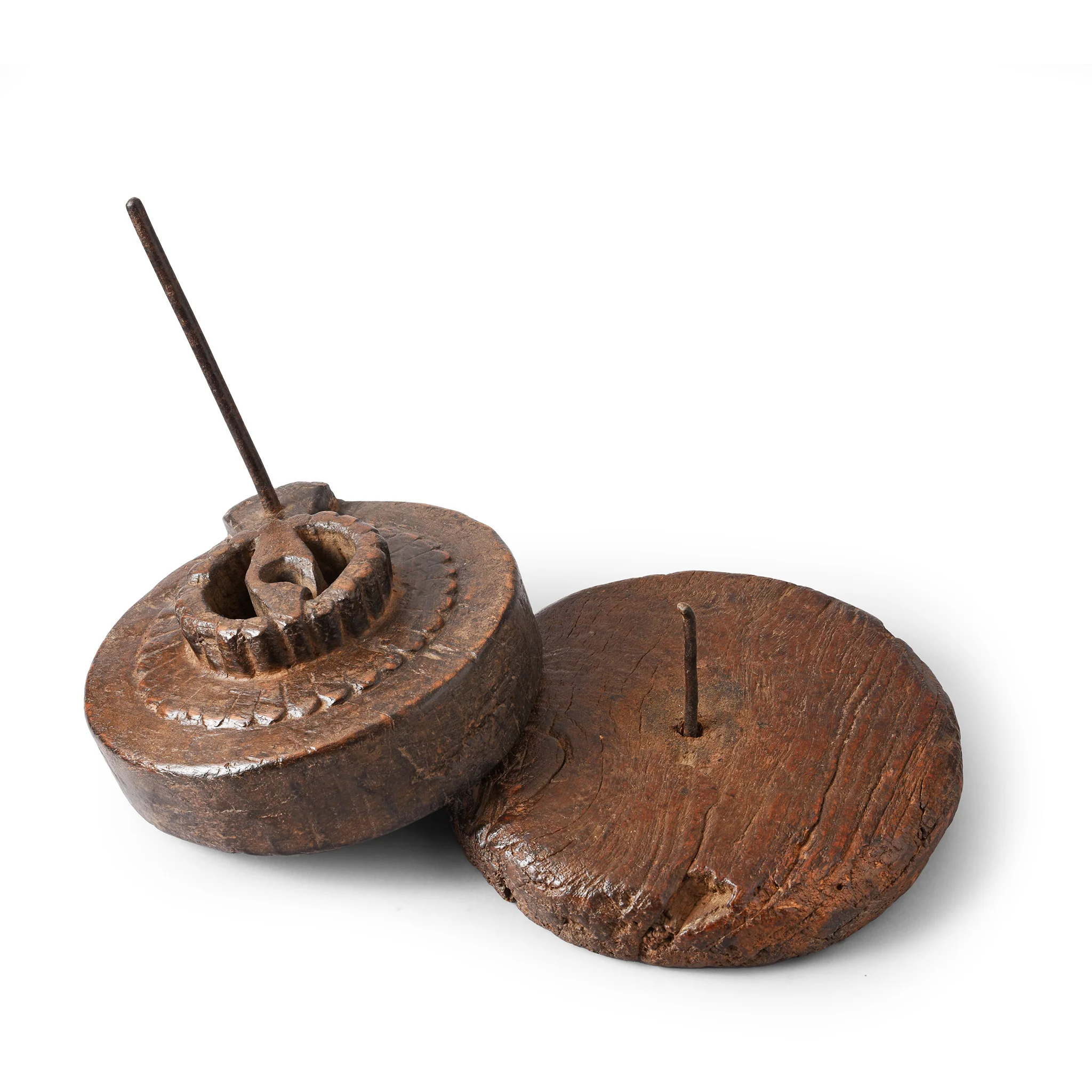 Childs Toy Teak Grinding Mill From Rajasthan - Ca 1920 - Image 2