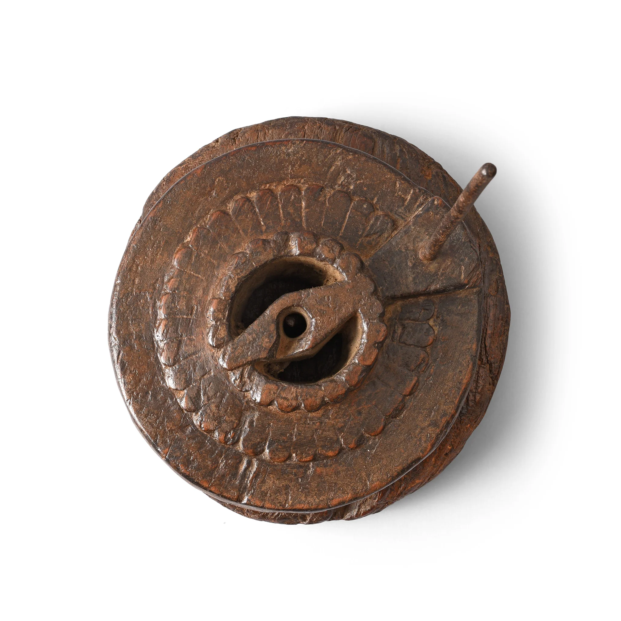Childs Toy Teak Grinding Mill From Rajasthan - Ca 1920 - Image 3