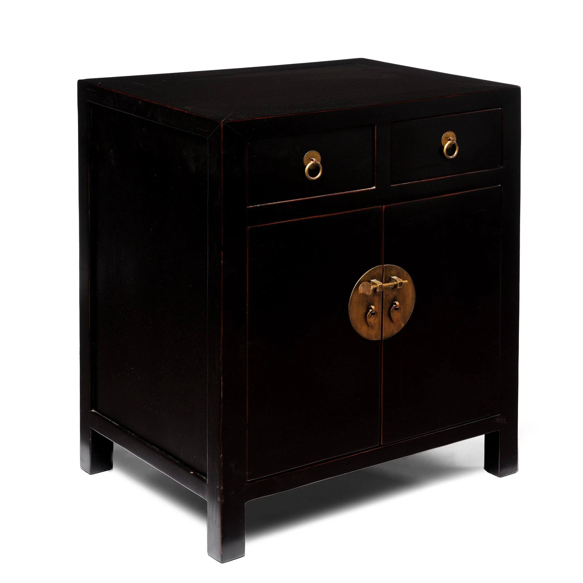 Chinese Black Lacquer Side Cabinet - Image 4