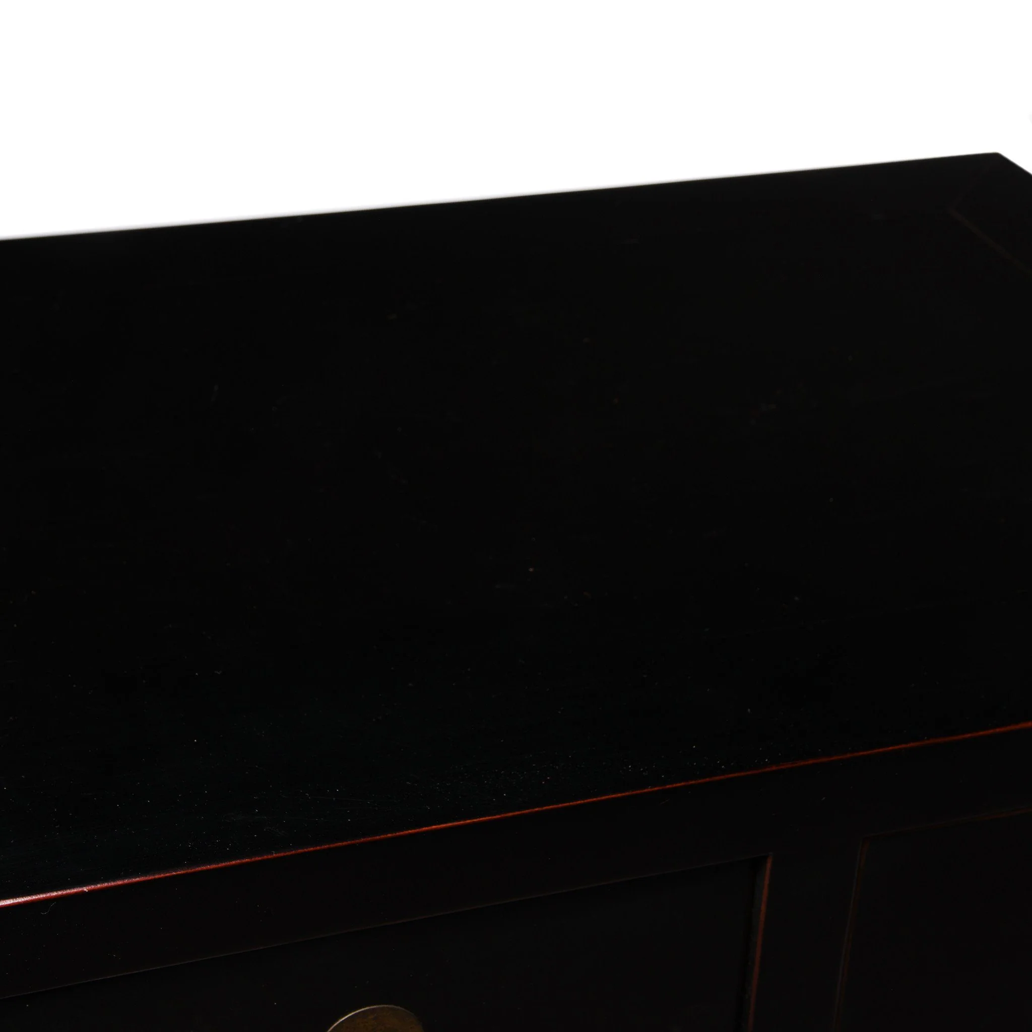 Chinese Black Lacquer Side Cabinet - Image 6