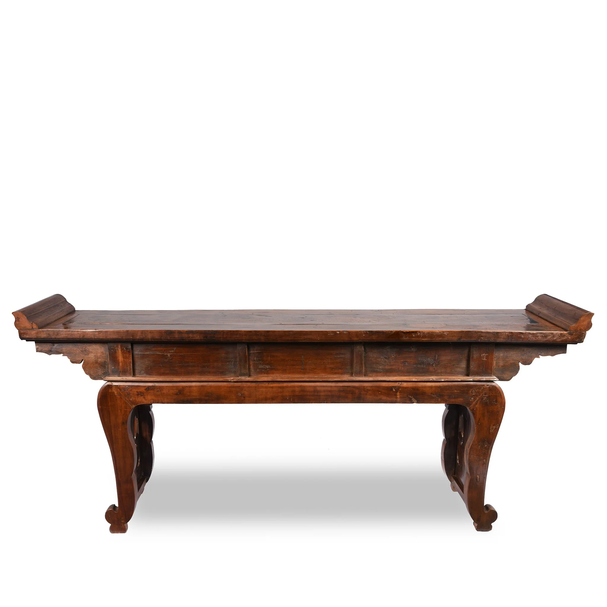 Chinese 3 Drawer Pear Wood Altar Table From Shanxi - 19thC - Image 13