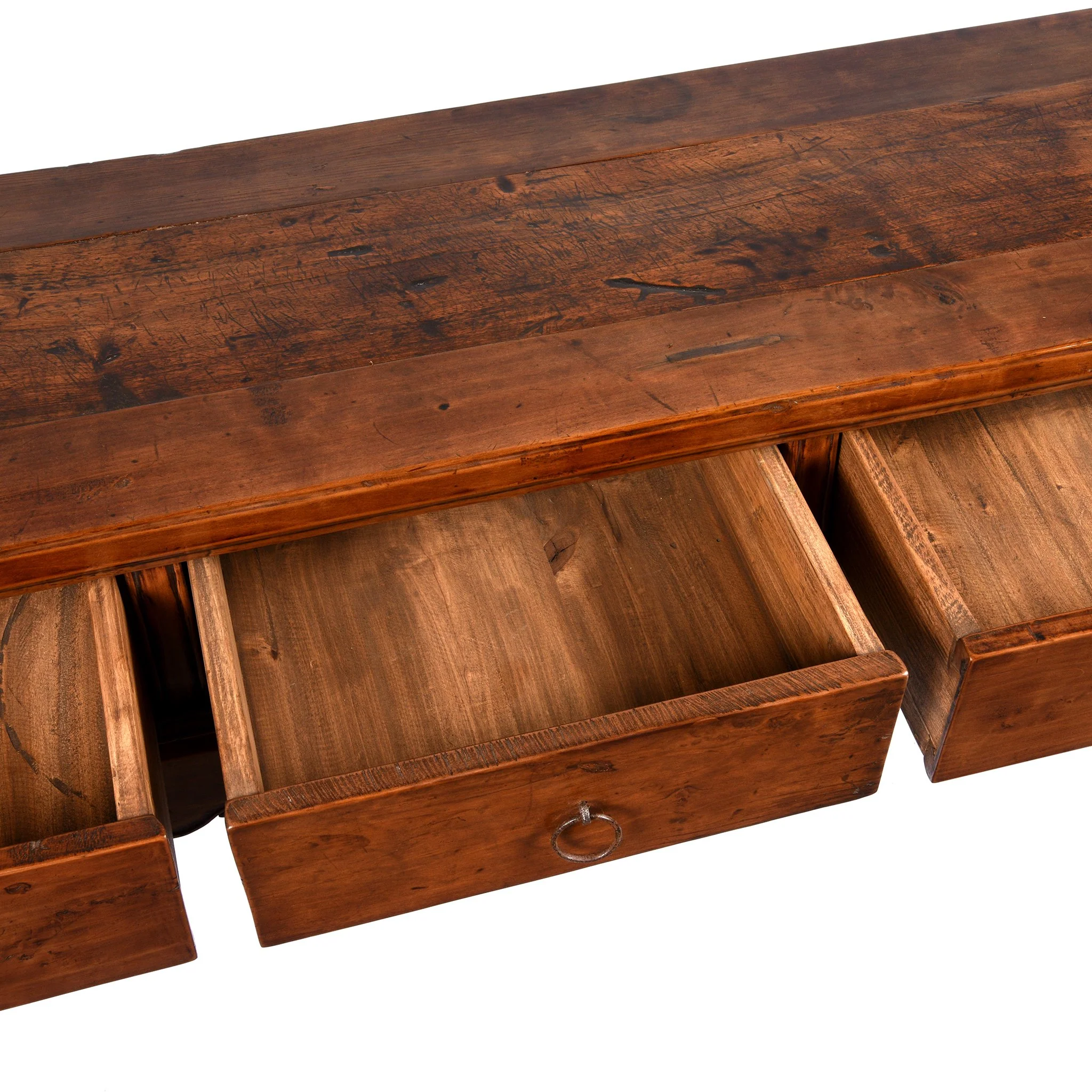 Chinese 3 Drawer Pear Wood Altar Table From Shanxi - 19thC - Image 5