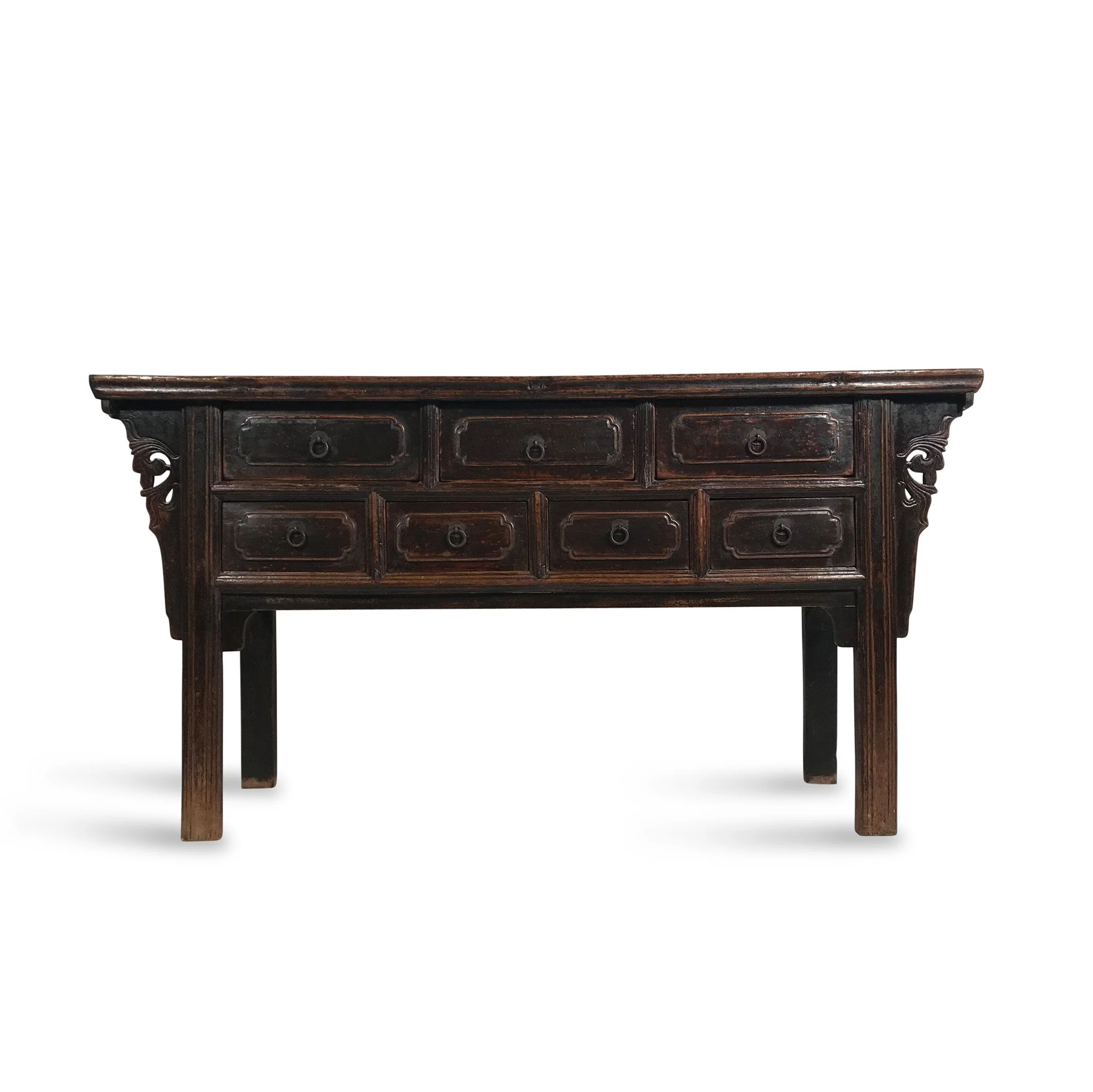 7 Drawer Console Table From Shanxi - 19thC