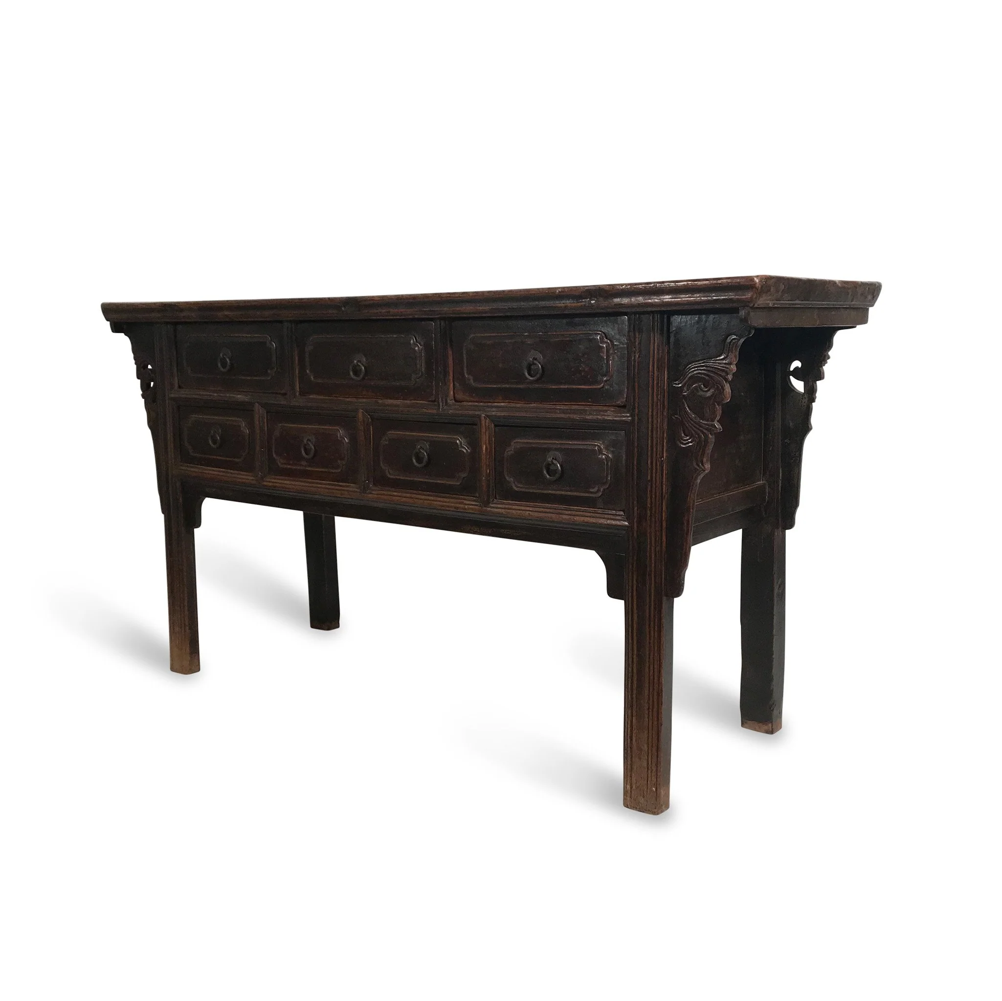 7 Drawer Console Table From Shanxi - 19thC - Image 4