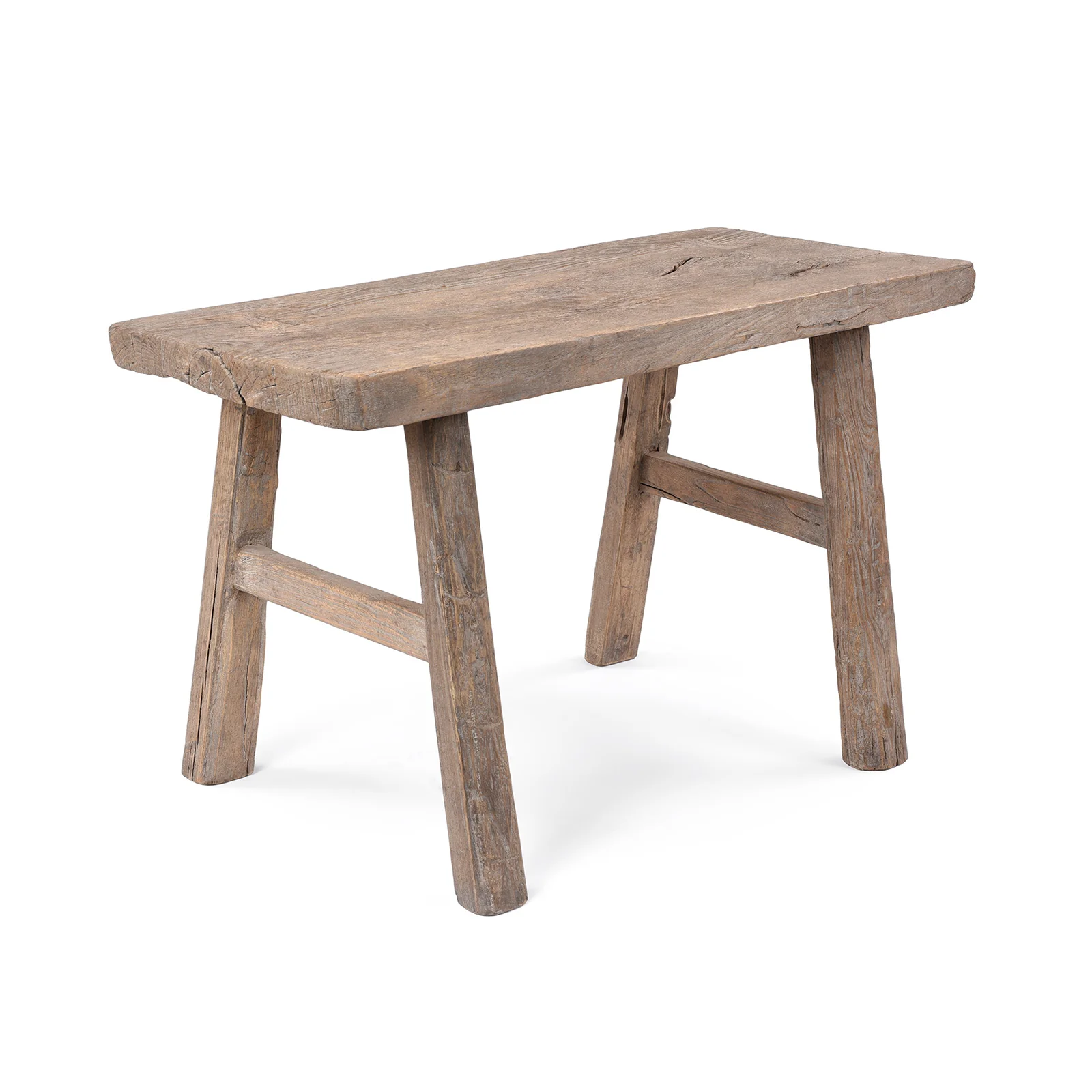 Chinese Bleached Elm Stool From Henan - 19th Century - Image 3