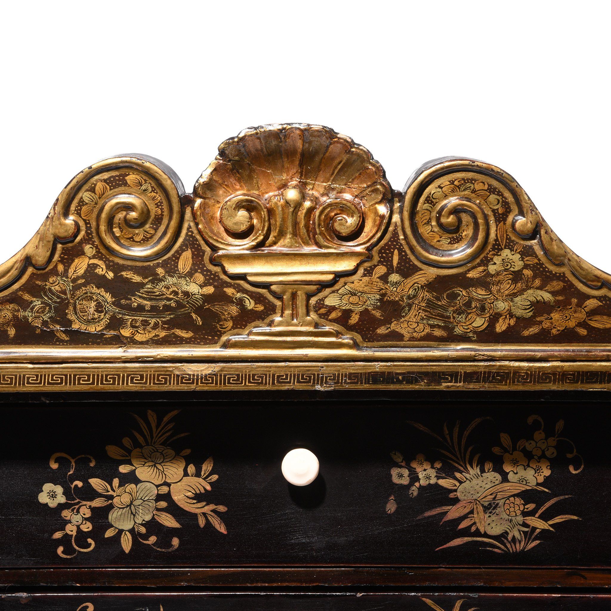 Gilt Black Lacquer Jewellery Cabinet - Early 19thC - Image 5