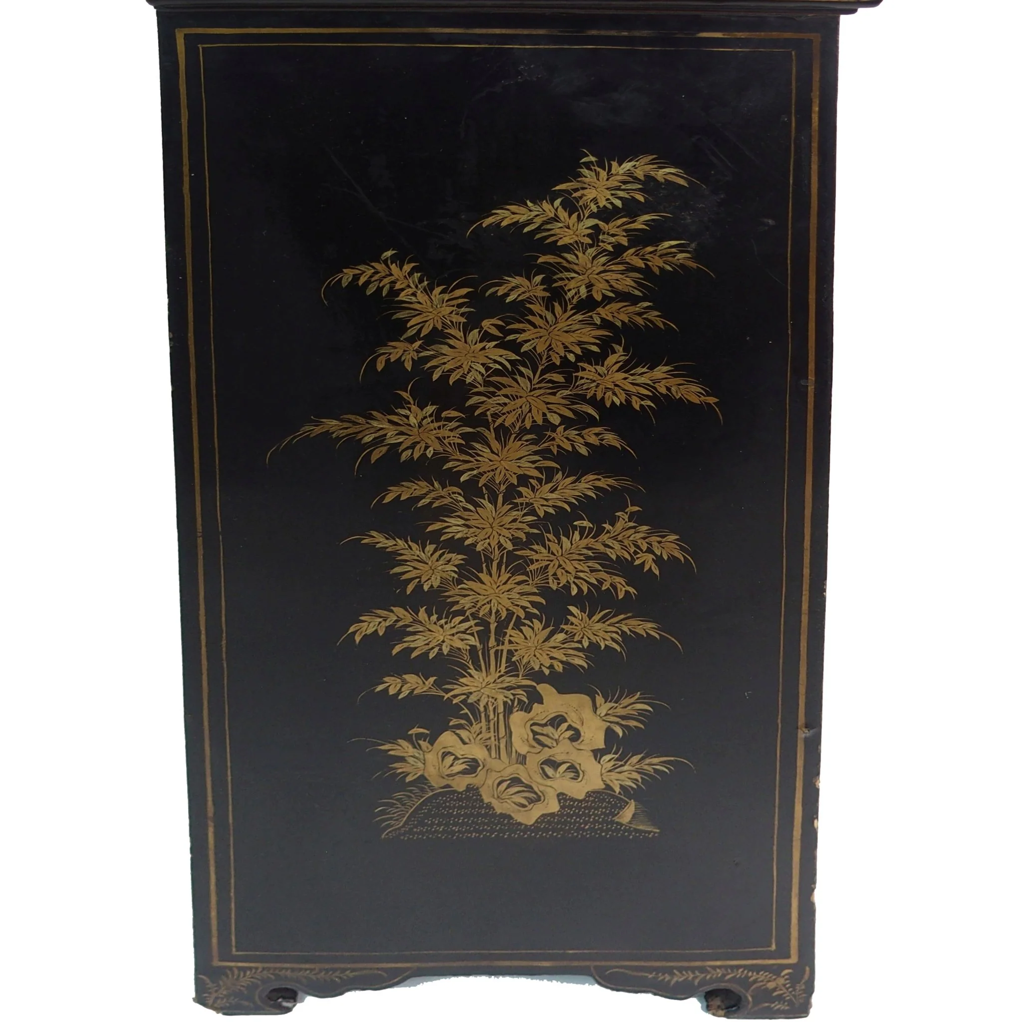 Gilt Black Lacquer Chinese Export Jewellery Cabinet - Early 19thC - Image 7