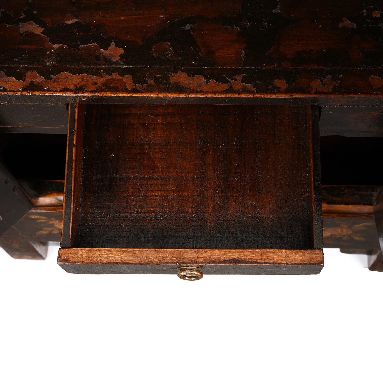 Chinese Black Lacquer Elm Sideboard - 19thC - Image 9