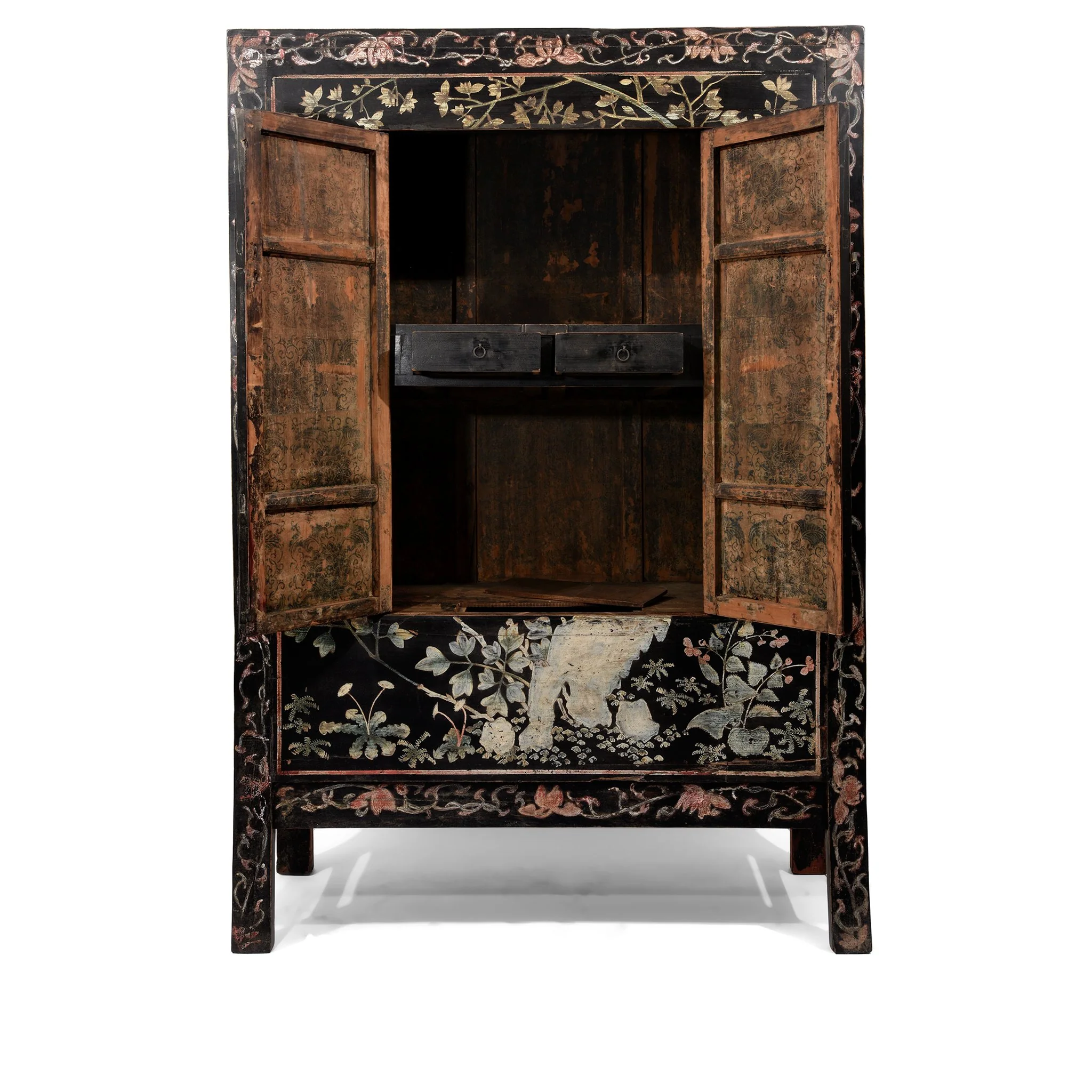 Chinese Black Lacquer Wedding Cabinet - 19thC - Image 5
