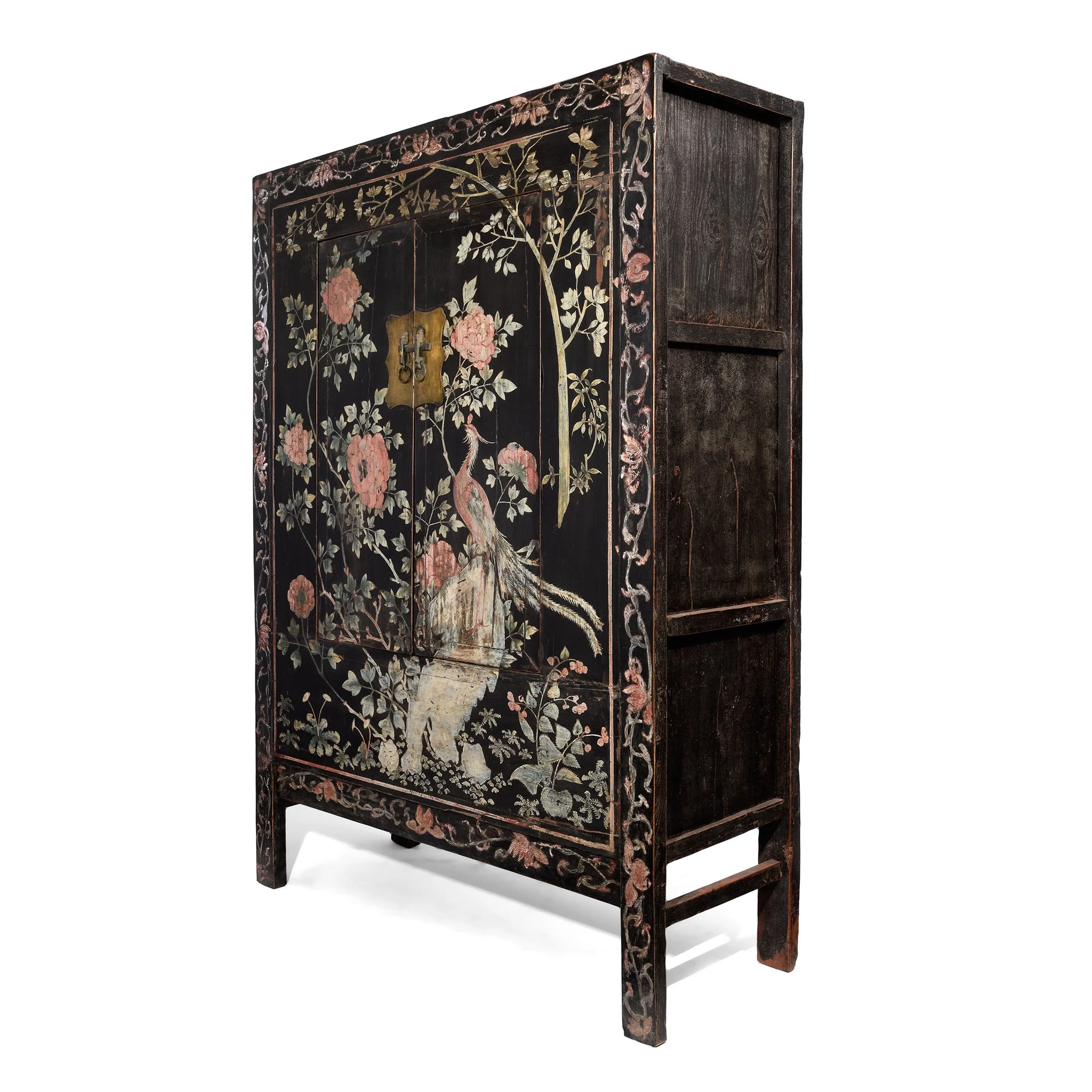 Chinese Black Lacquer Wedding Cabinet - 19thC - Image 6
