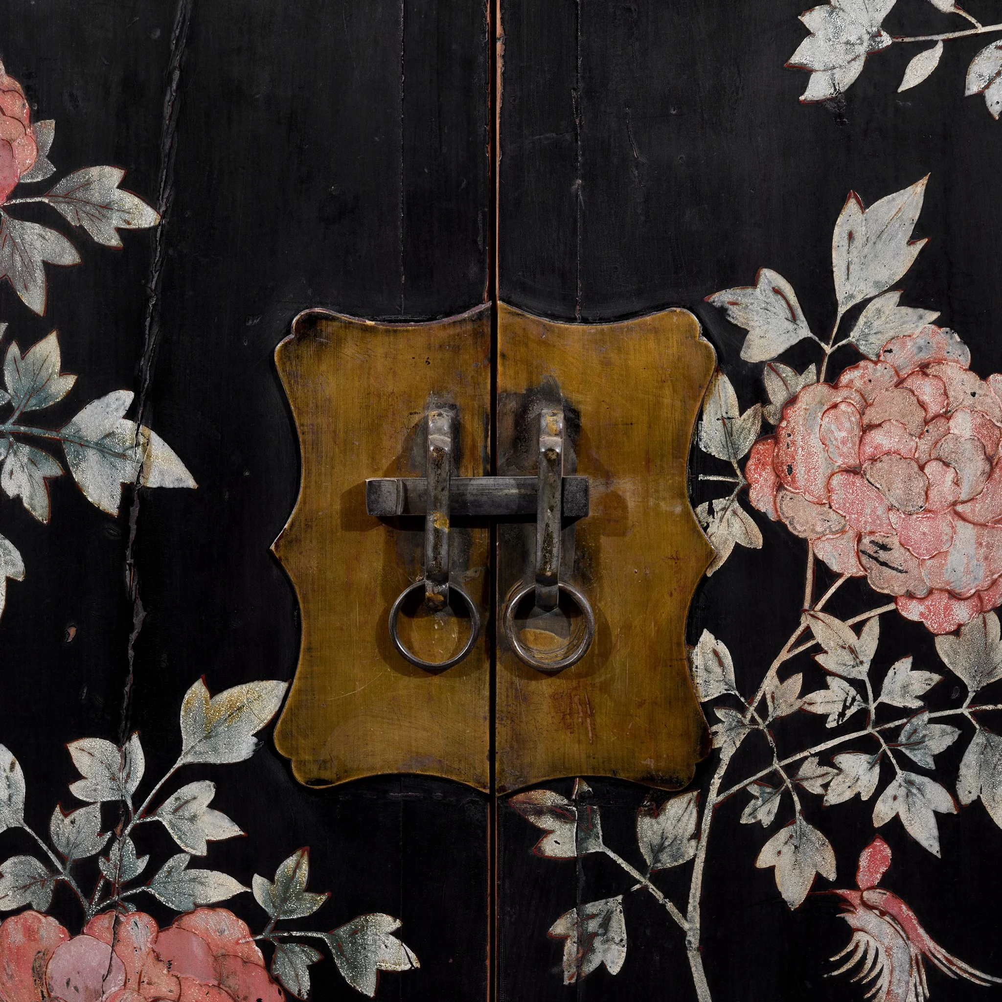 Chinese Black Lacquer Wedding Cabinet - 19thC - Image 7